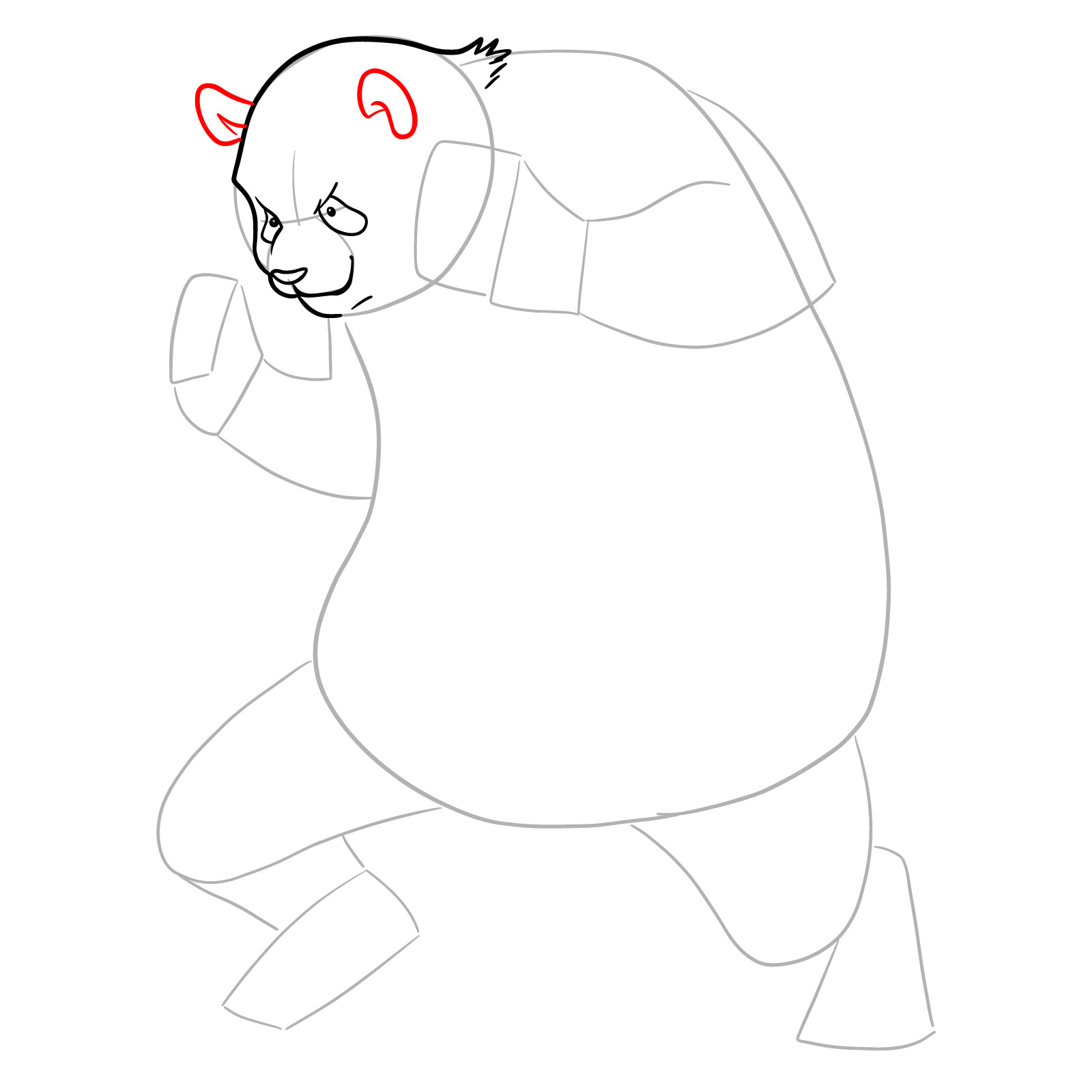 How to draw Panda from Jujutsu Kaisen - step 06