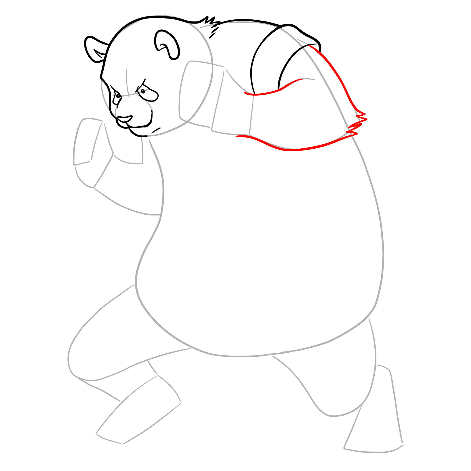 How to draw Panda from Jujutsu Kaisen - step 08