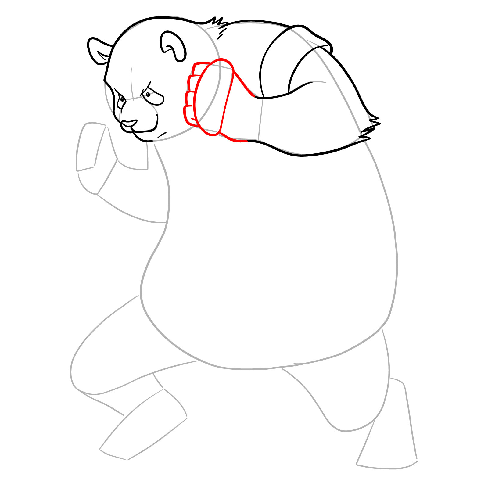 How to draw Panda from Jujutsu Kaisen - step 09