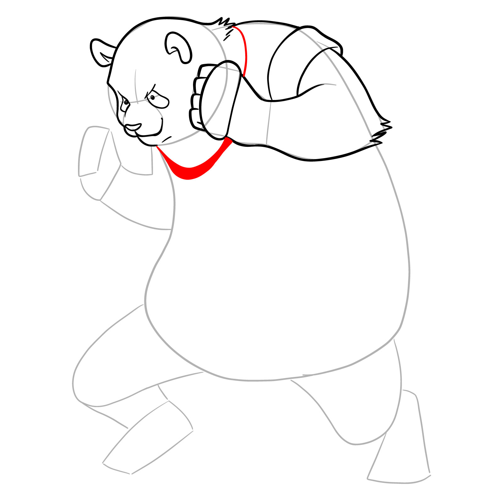 How to draw Panda from Jujutsu Kaisen - step 10