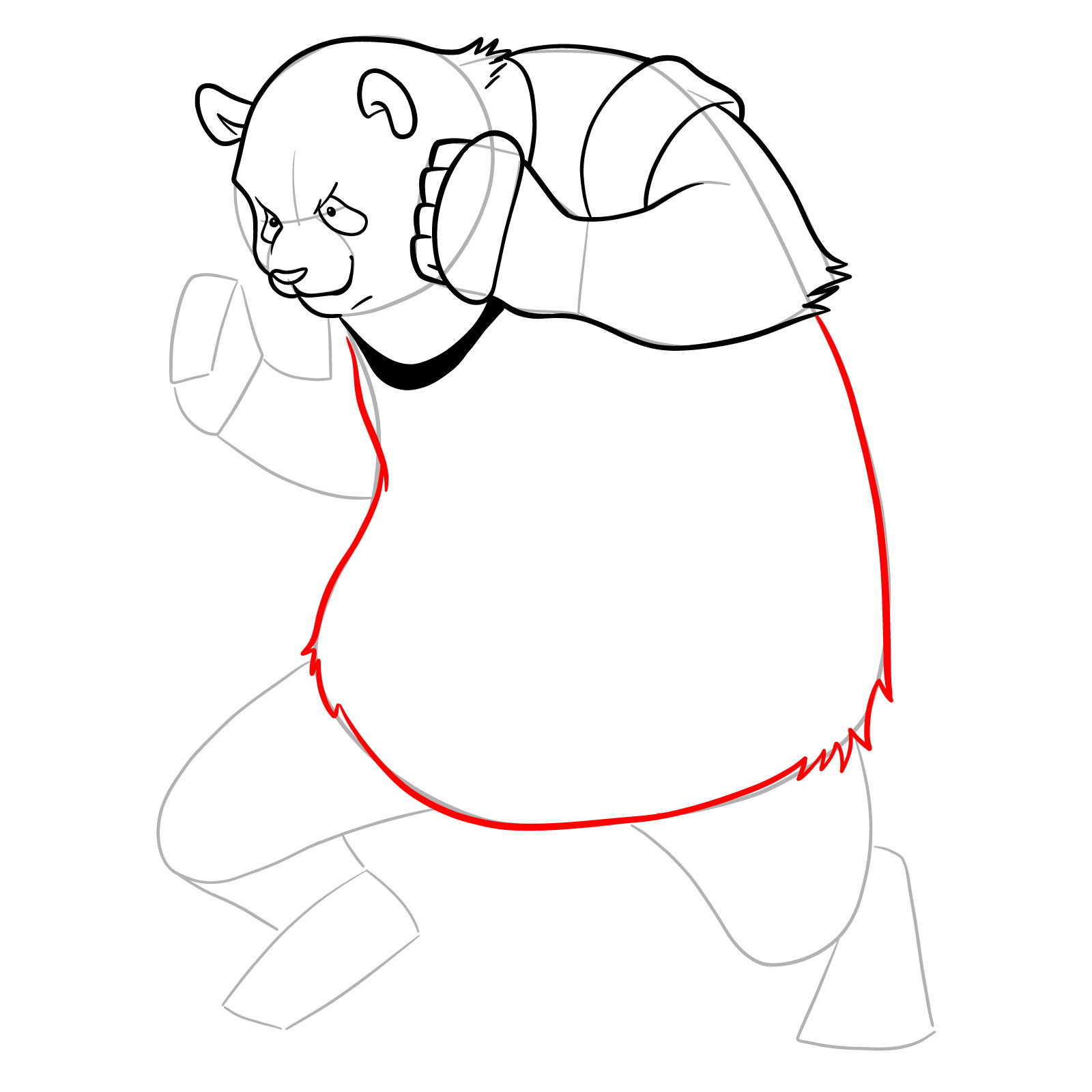 How to draw Panda from Jujutsu Kaisen - step 11
