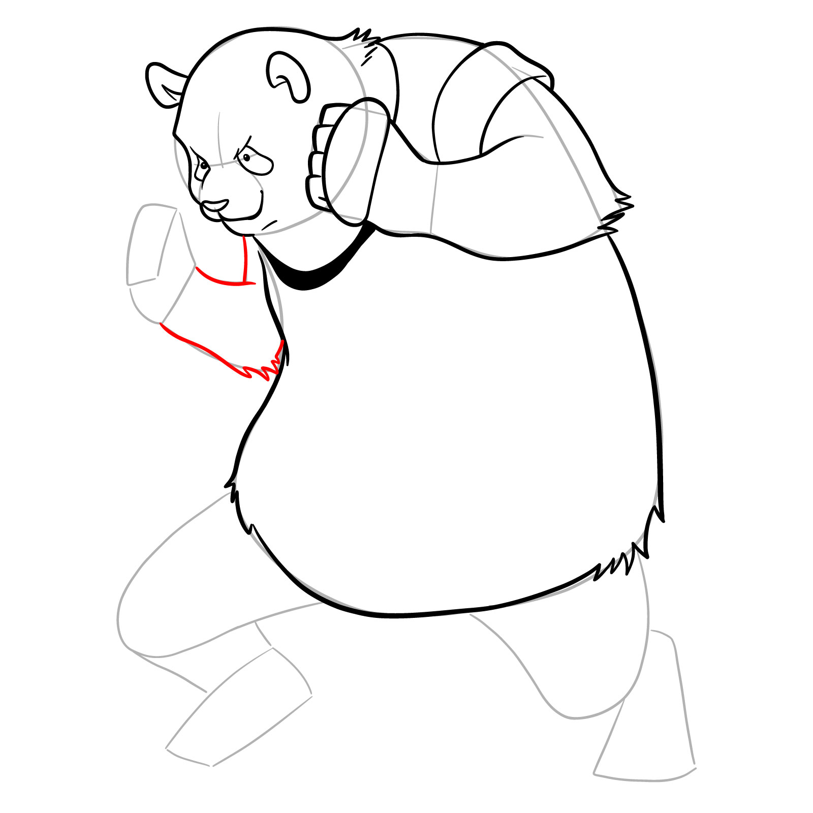How to draw Panda from Jujutsu Kaisen - step 12