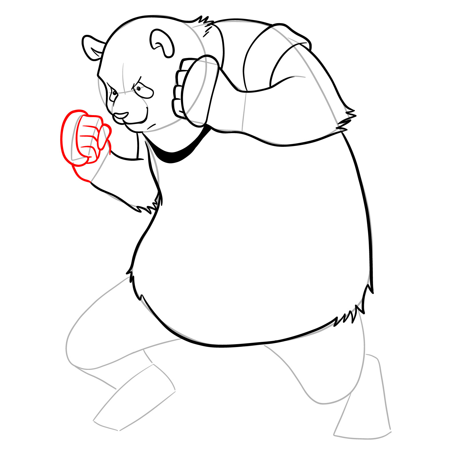 How to draw Panda from Jujutsu Kaisen - step 13