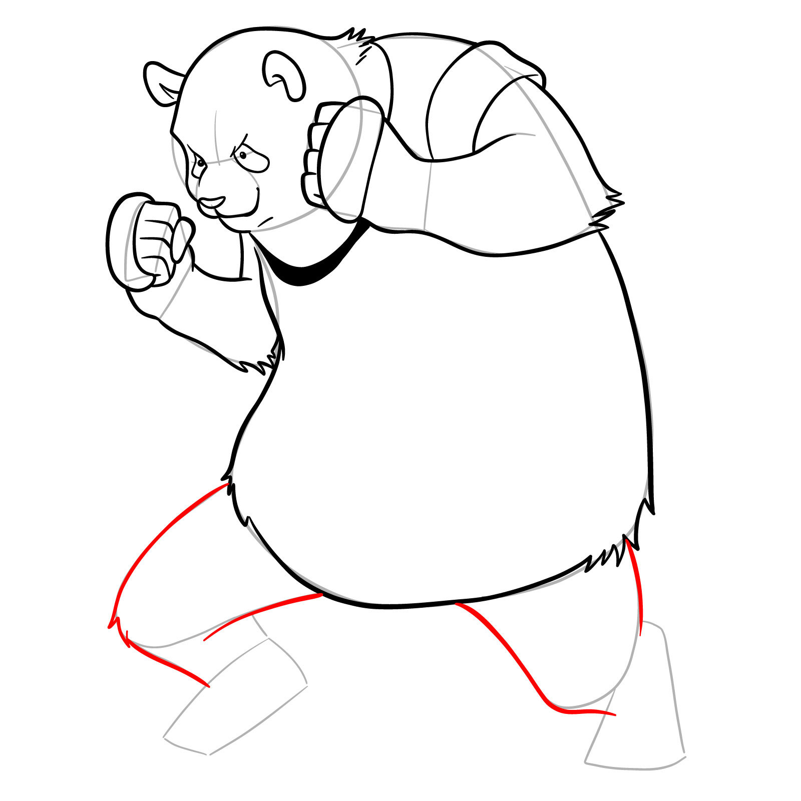 How to draw Panda from Jujutsu Kaisen - step 14