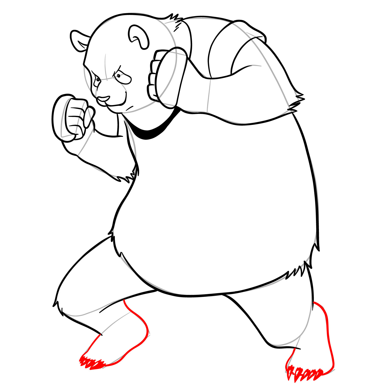 How to draw Panda from Jujutsu Kaisen - step 15