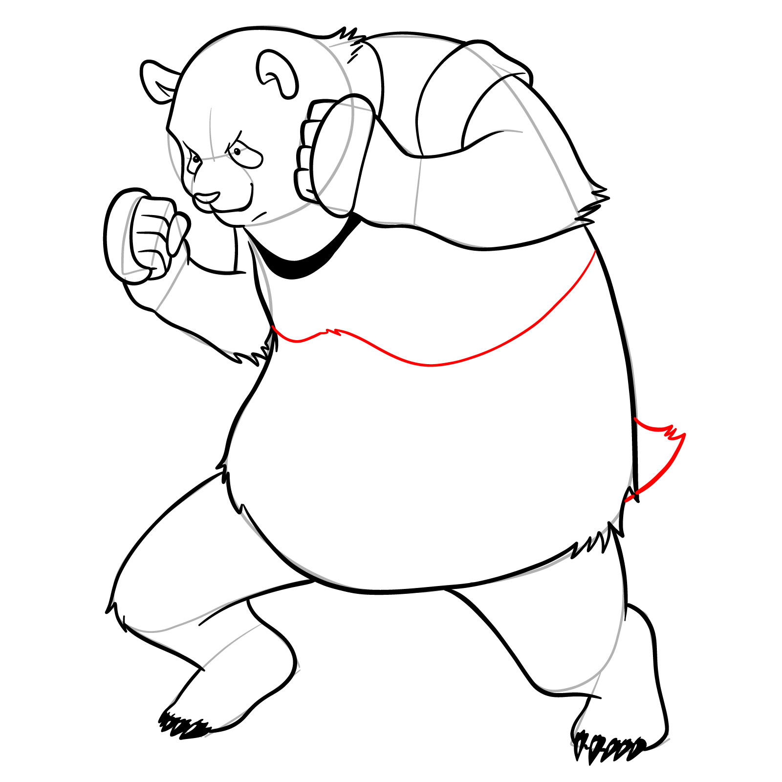 How to draw Panda from Jujutsu Kaisen - step 16