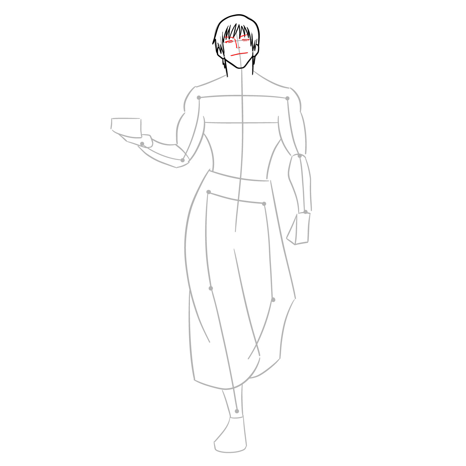 Learn How to Draw Toji Fushiguro in His Full Form - step 06