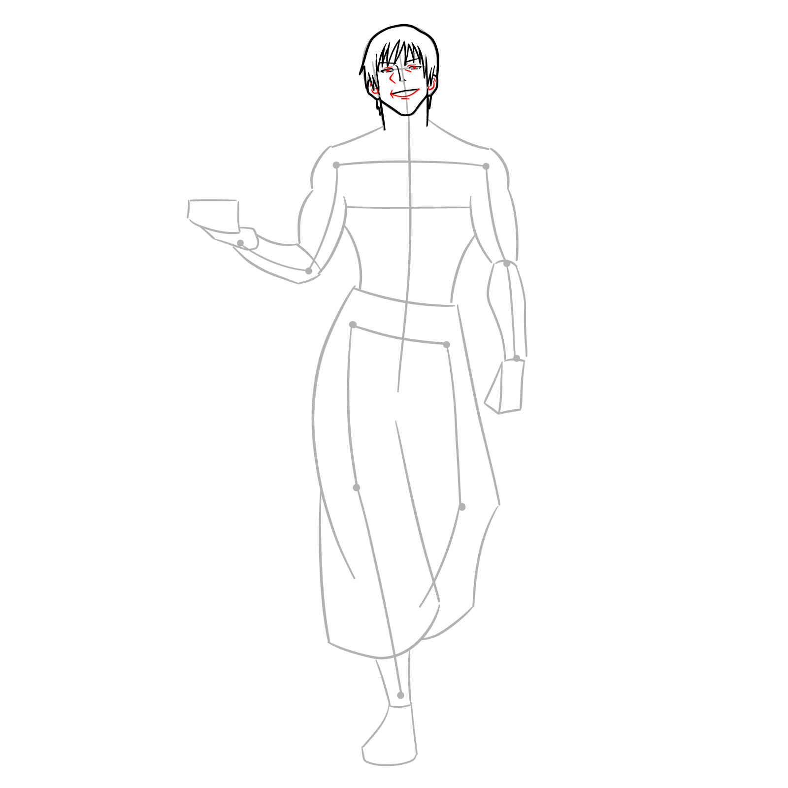 Learn How to Draw Toji Fushiguro in His Full Form - step 07