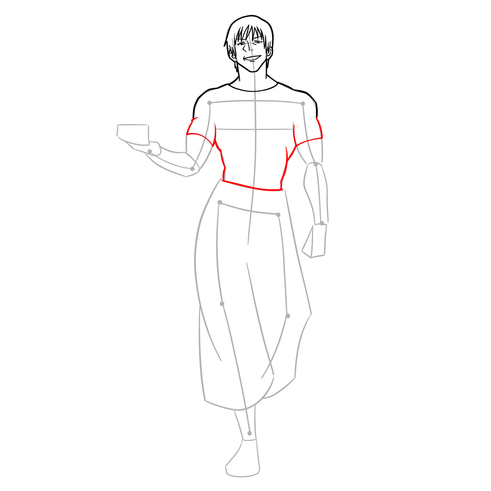 Learn How to Draw Toji Fushiguro in His Full Form - step 09