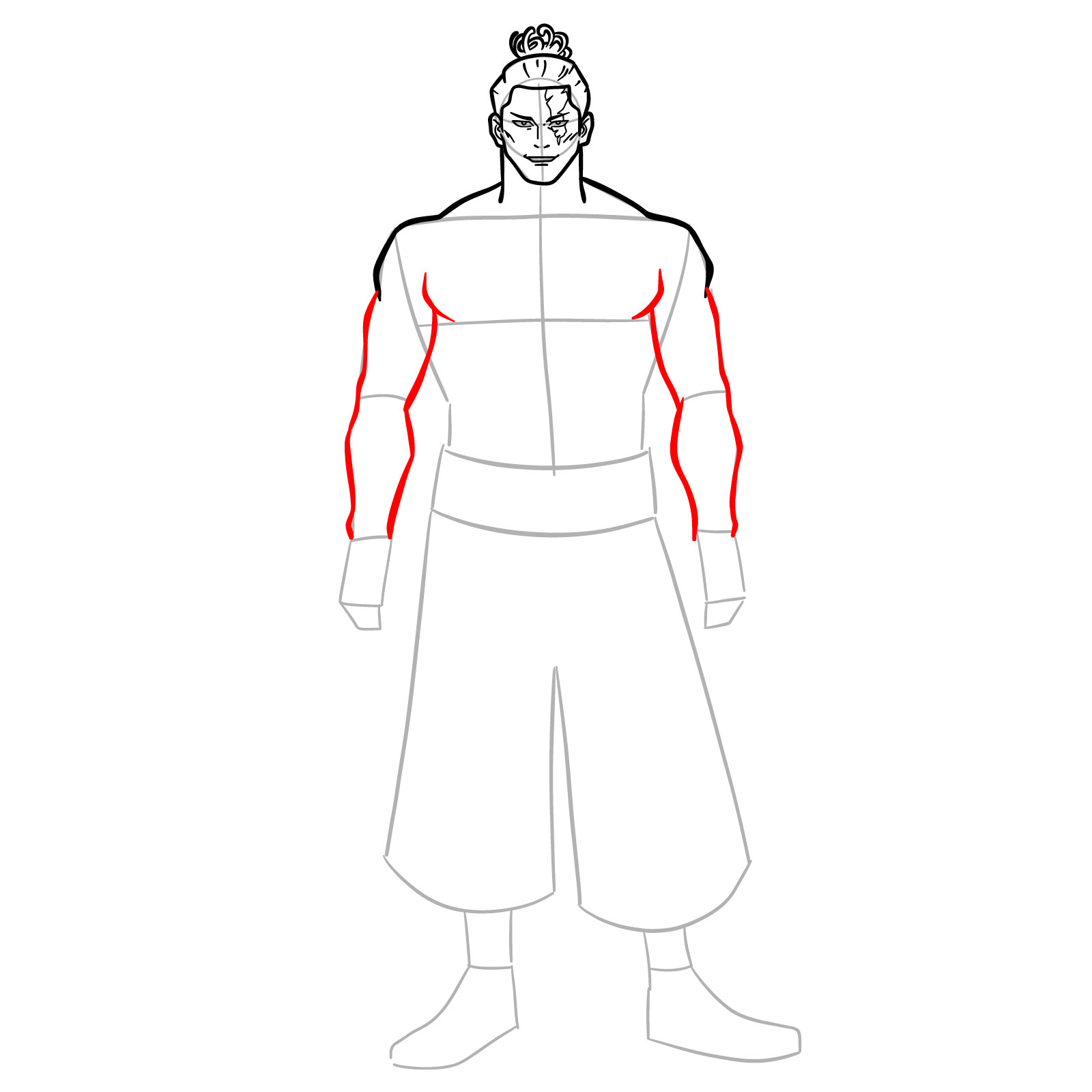 How to Draw Aoi Todo from Jujutsu Kaisen - step 10