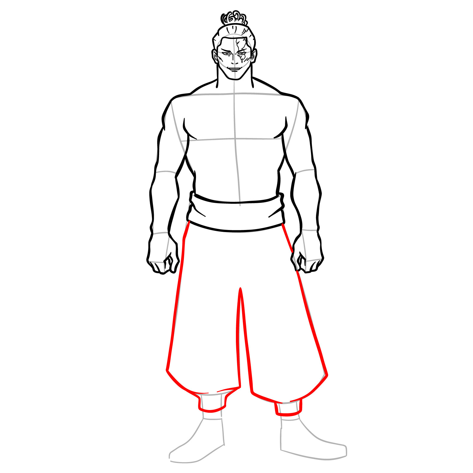 How to Draw Aoi Todo from Jujutsu Kaisen - step 13