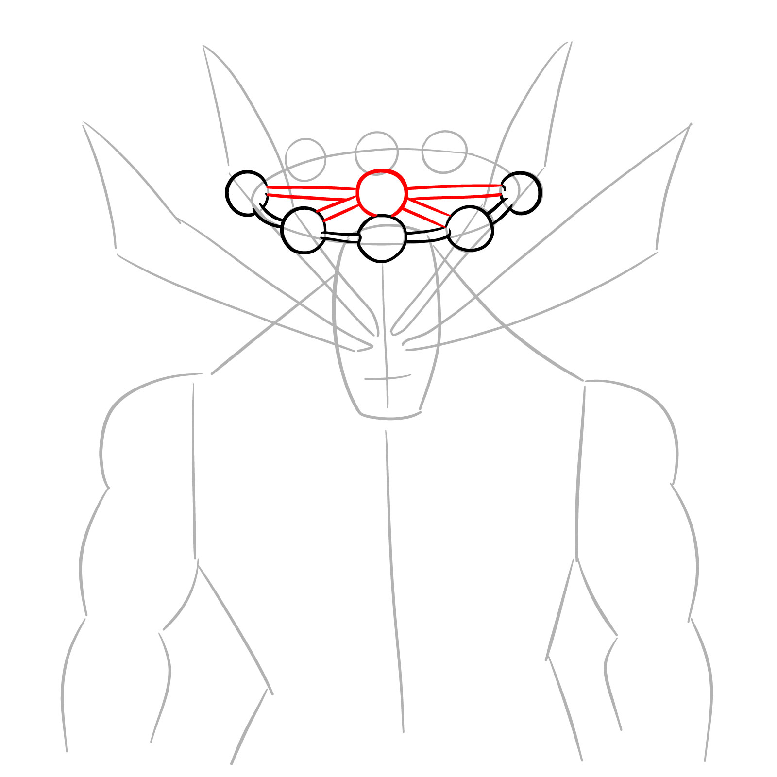 How to draw Mahoraga from JJK - step 05