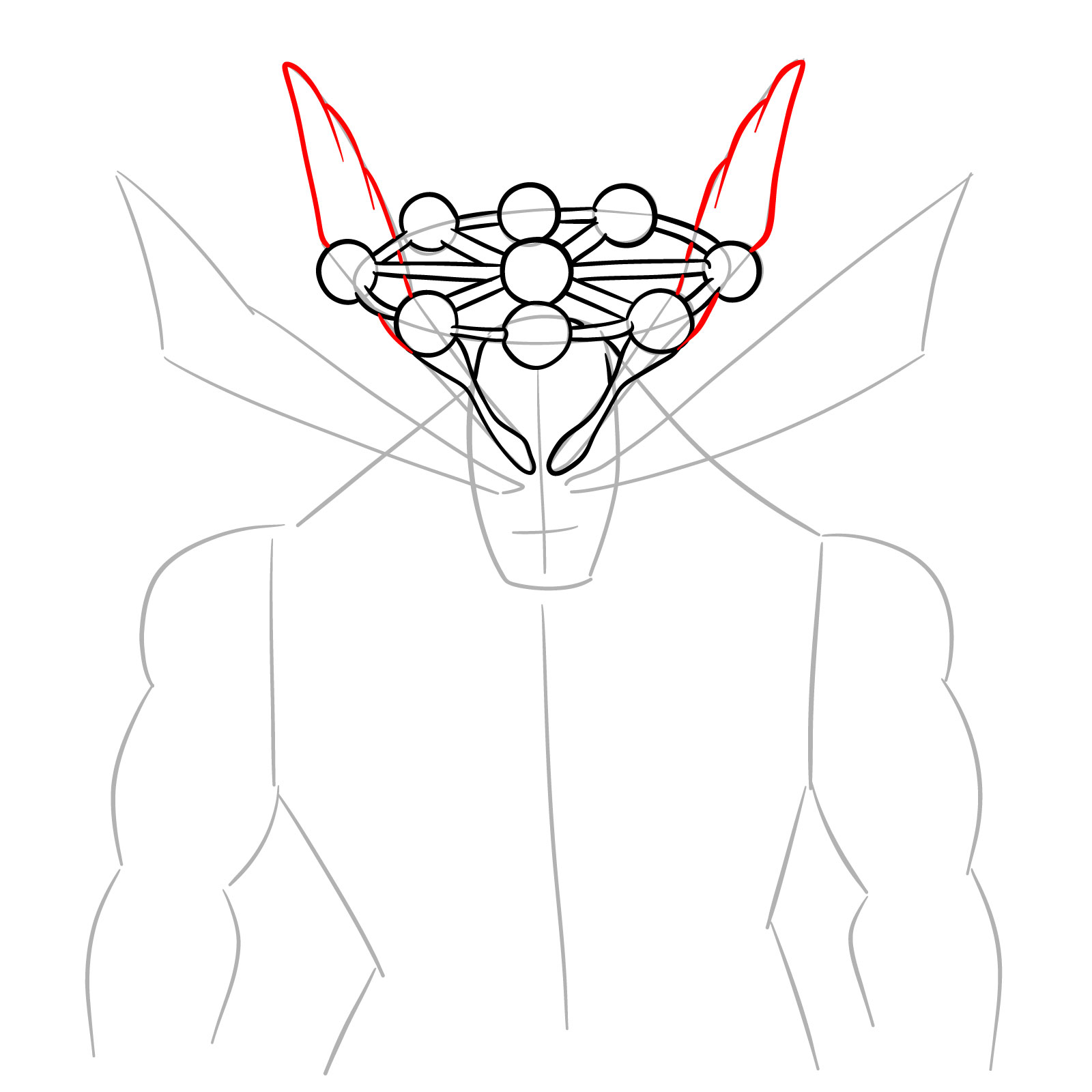 How to draw Mahoraga from JJK - step 08