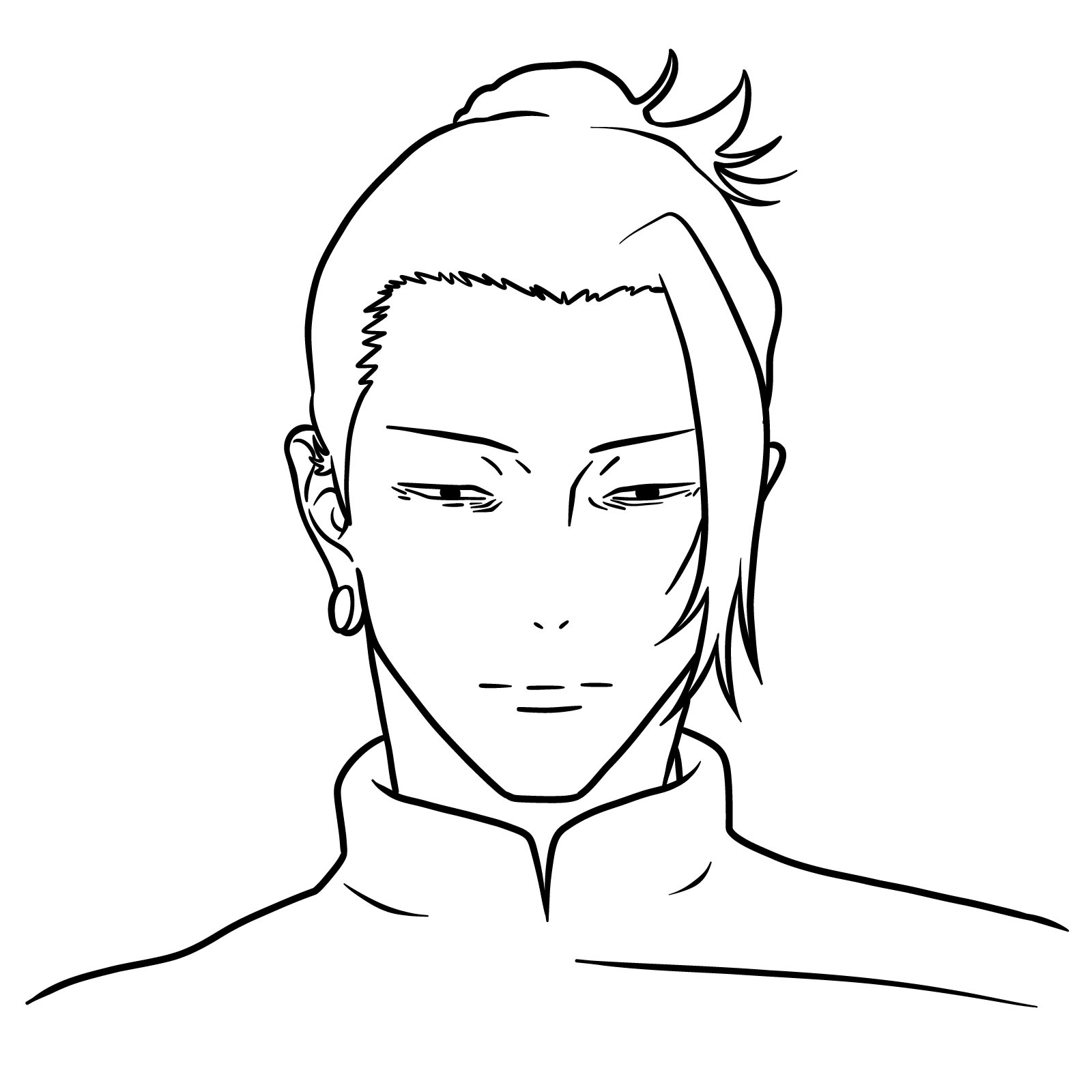How to Draw Suguru Geto’s Face from JJK - final step
