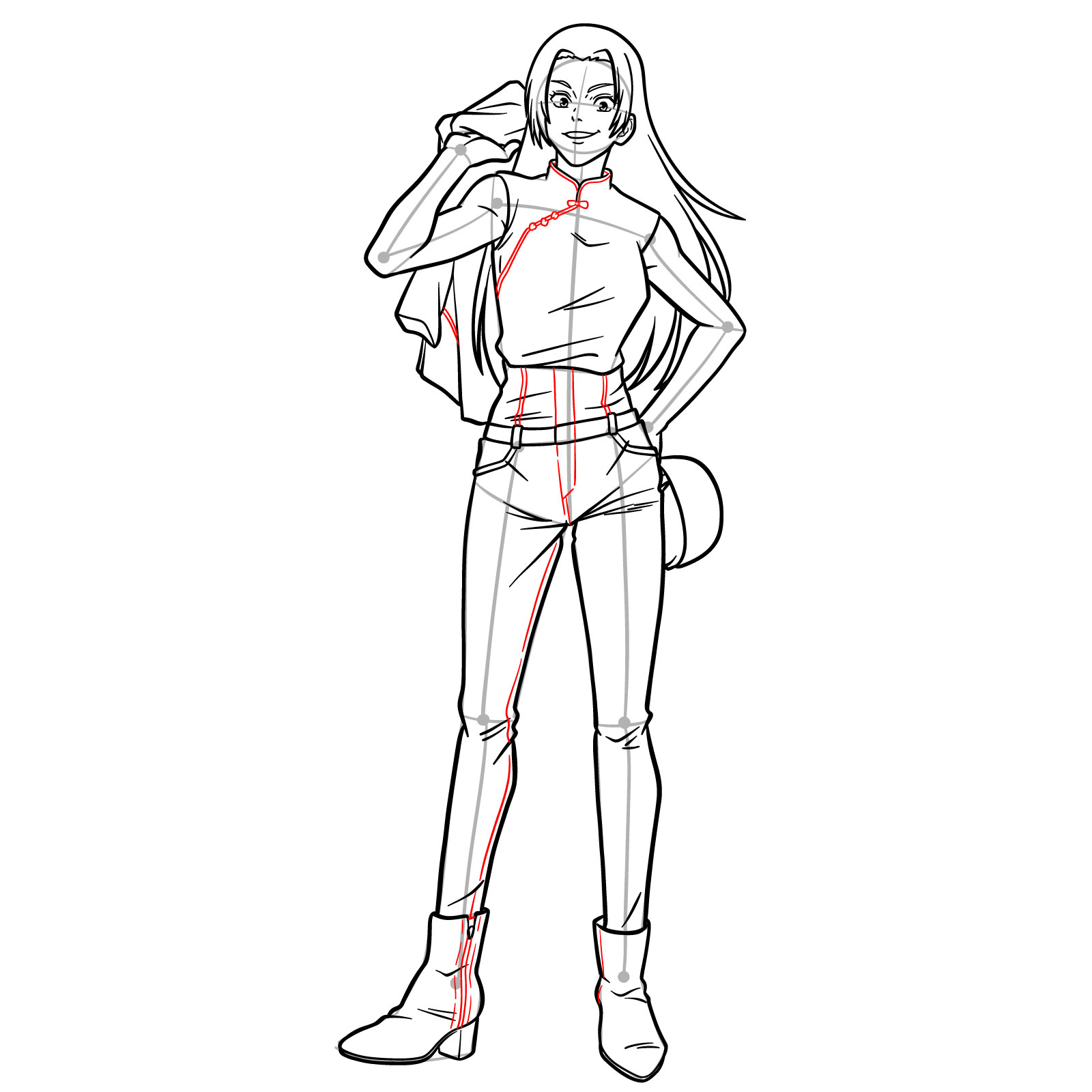 How to Draw Yuki Tsukumo from JJK - step 22