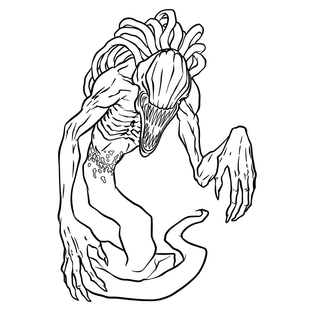 How to Draw Rika Orimoto’s Cursed Form from Jujutsu Kaisen 0