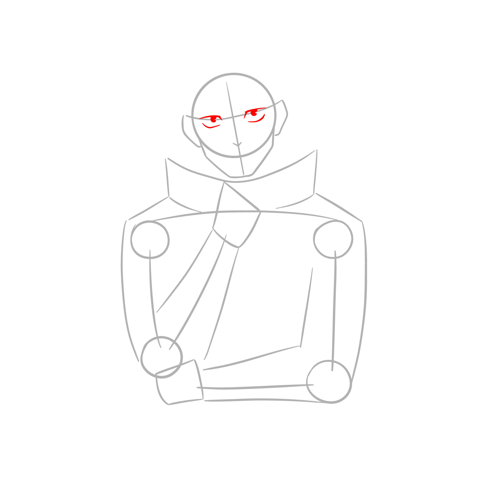 How to Draw Yuji Itadori from JJK Season 3 - step 03