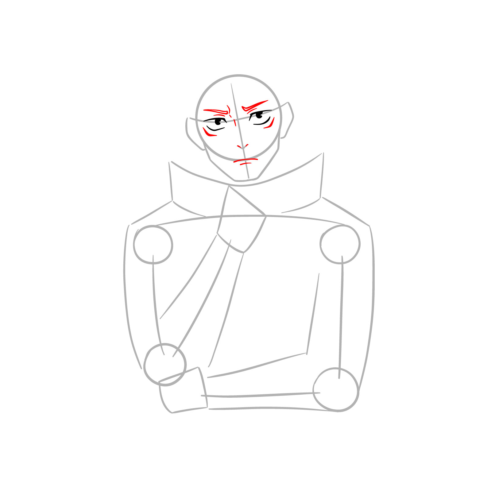 How to Draw Yuji Itadori from JJK Season 3 - step 04