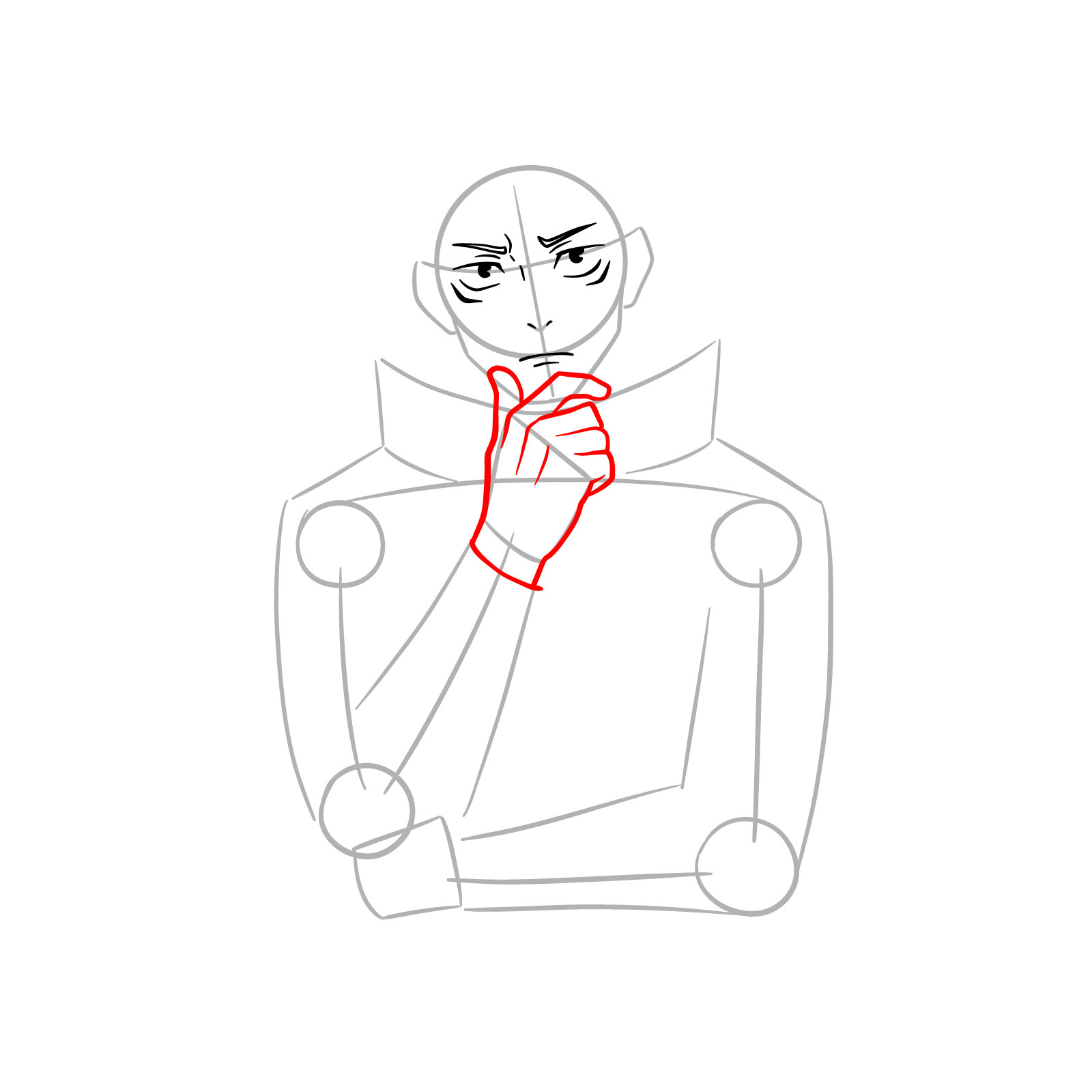 How to Draw Yuji Itadori from JJK Season 3 - step 05