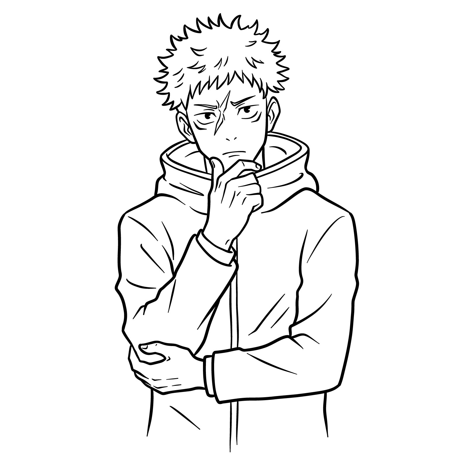 How to Draw Yuji Itadori from JJK Season 3 - step 16