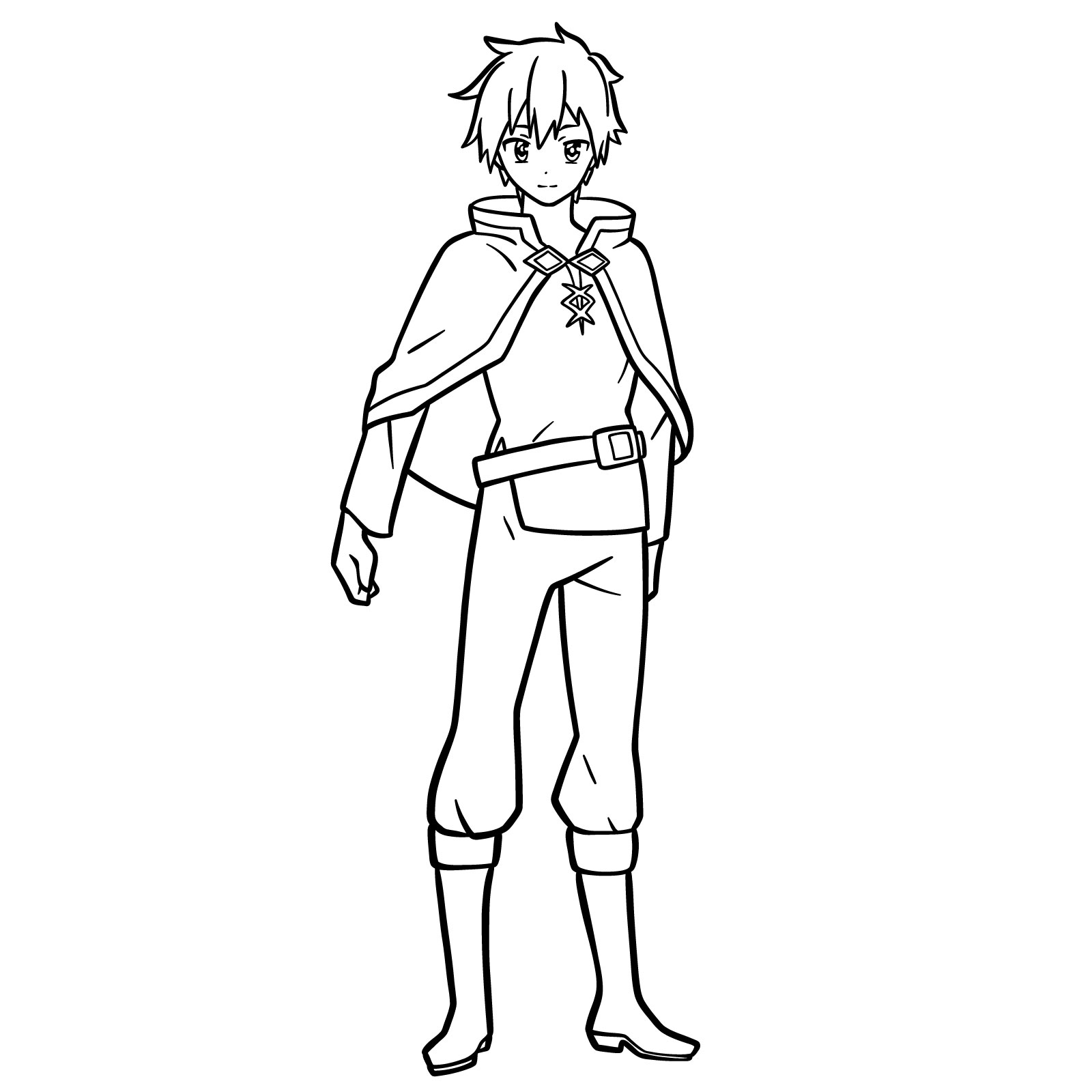 How to Draw Kazuma Satou - step 20