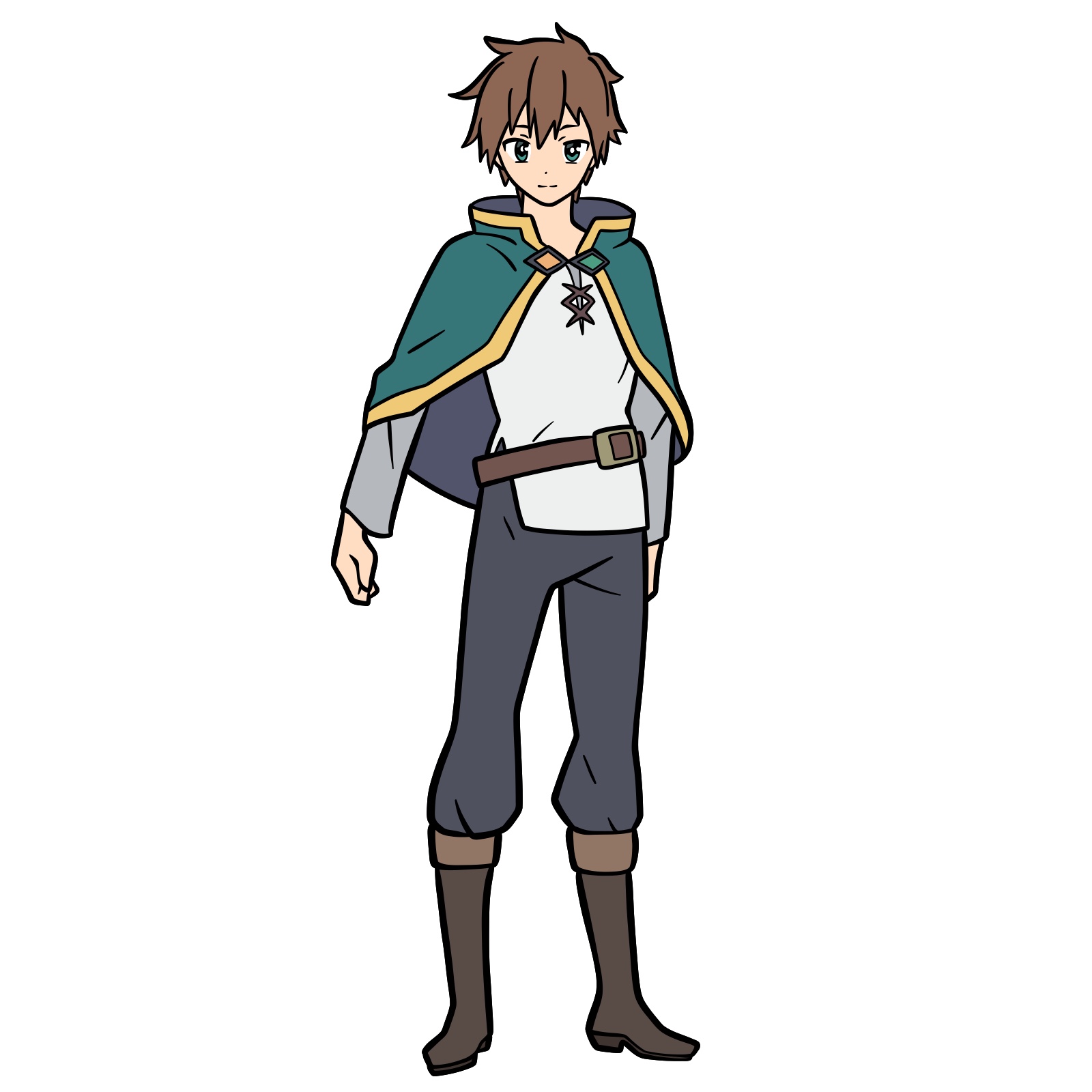 How to Draw Kazuma Satou - final step