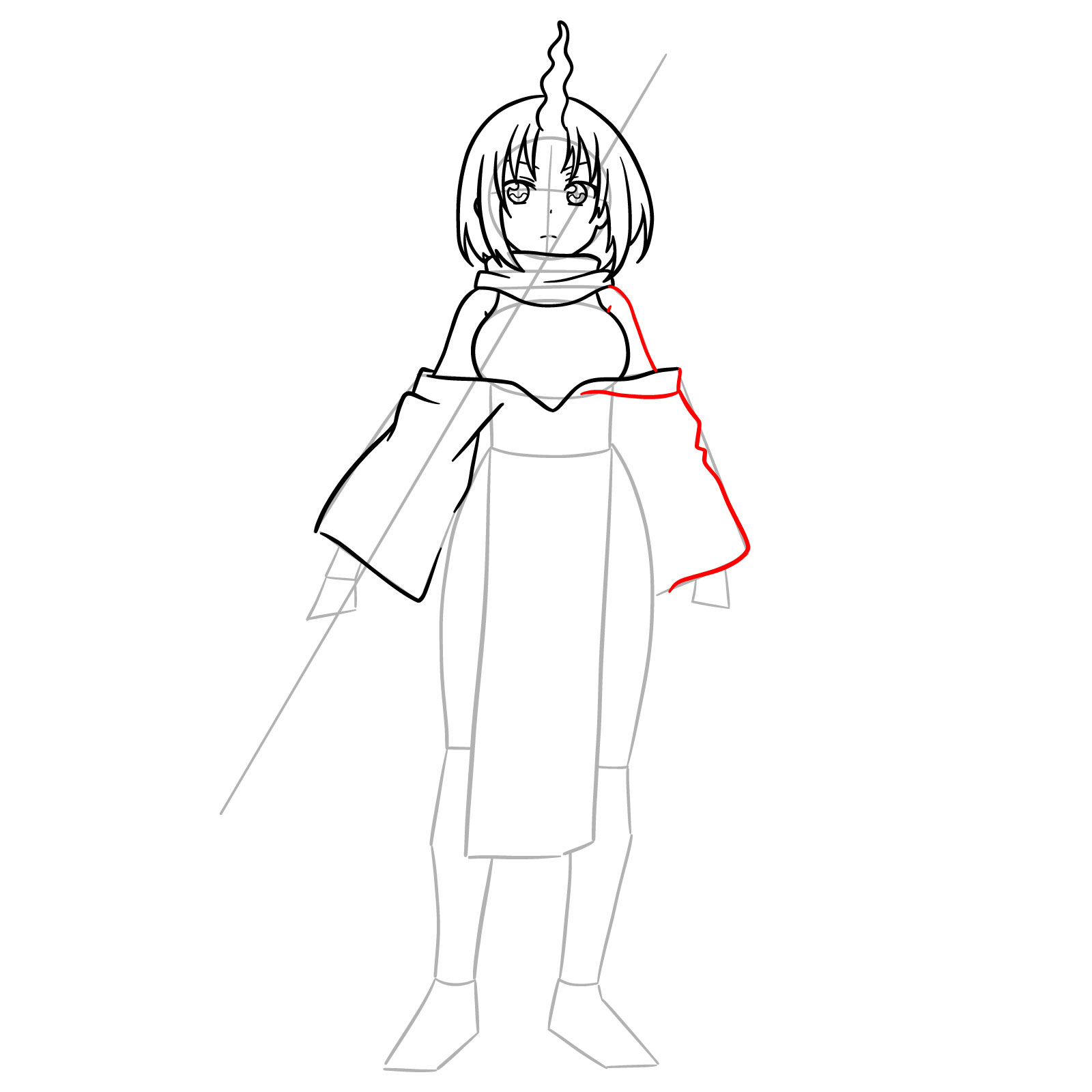 How to Draw Elma - step 12