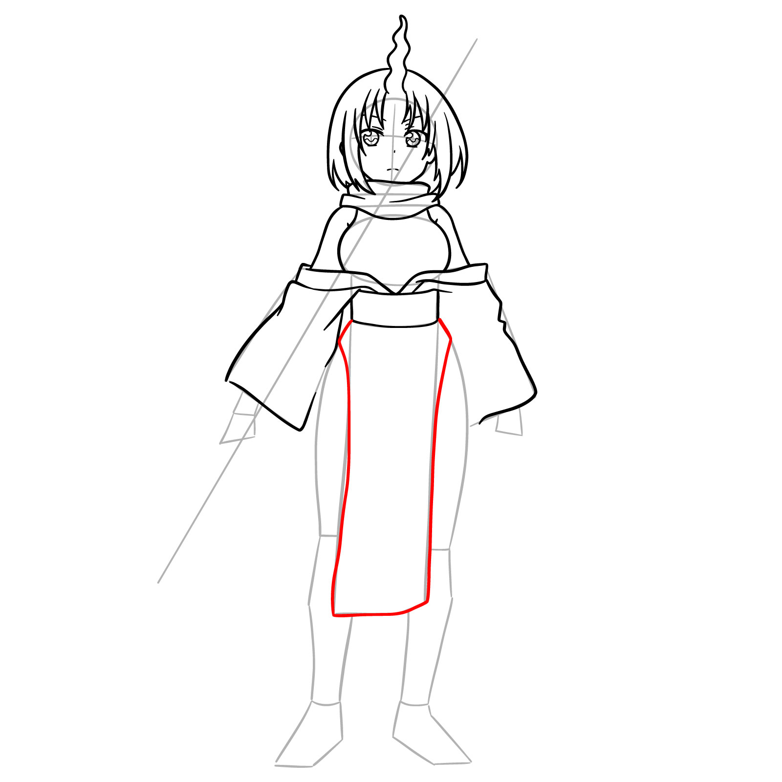 How to Draw Elma - step 14