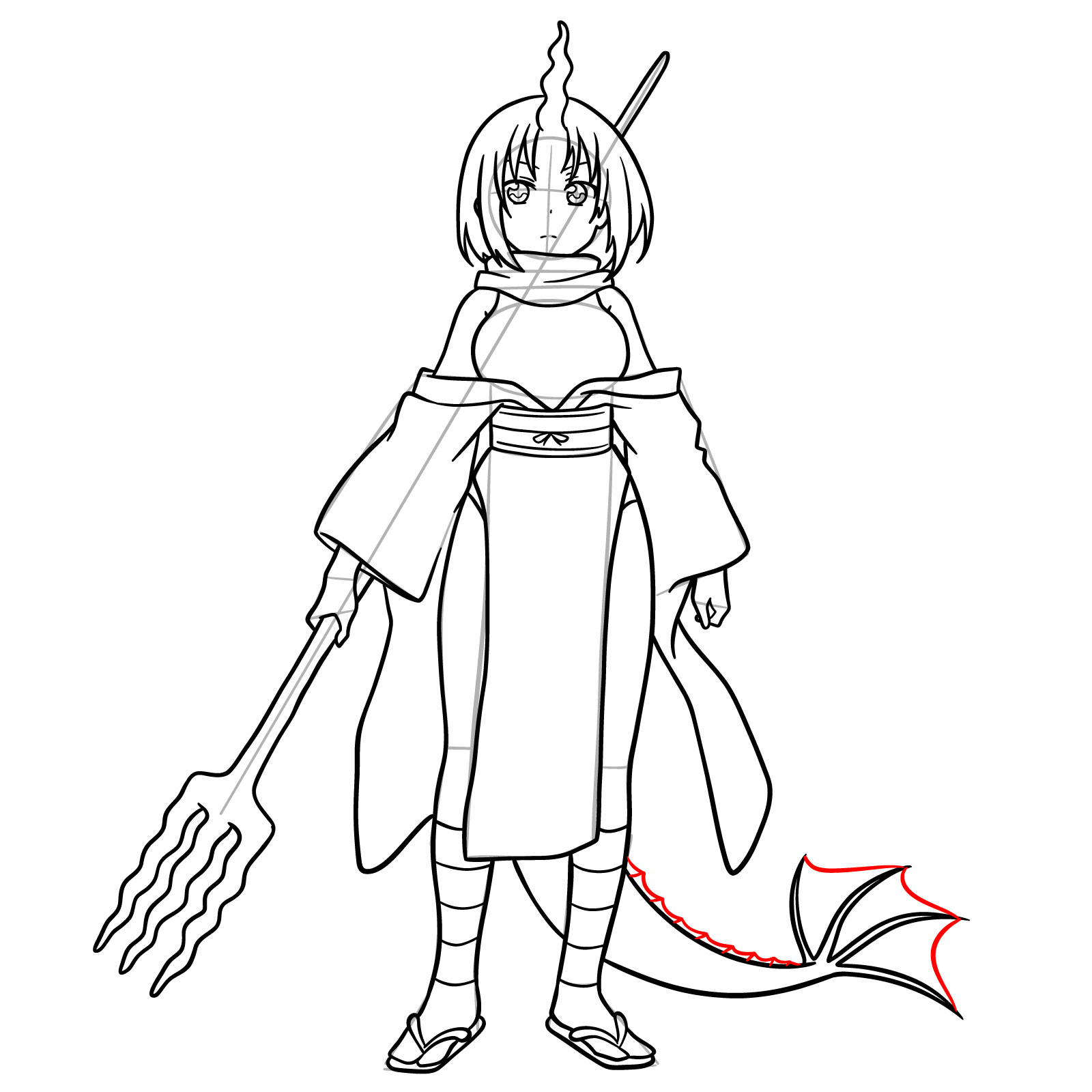 How to Draw Elma - step 23