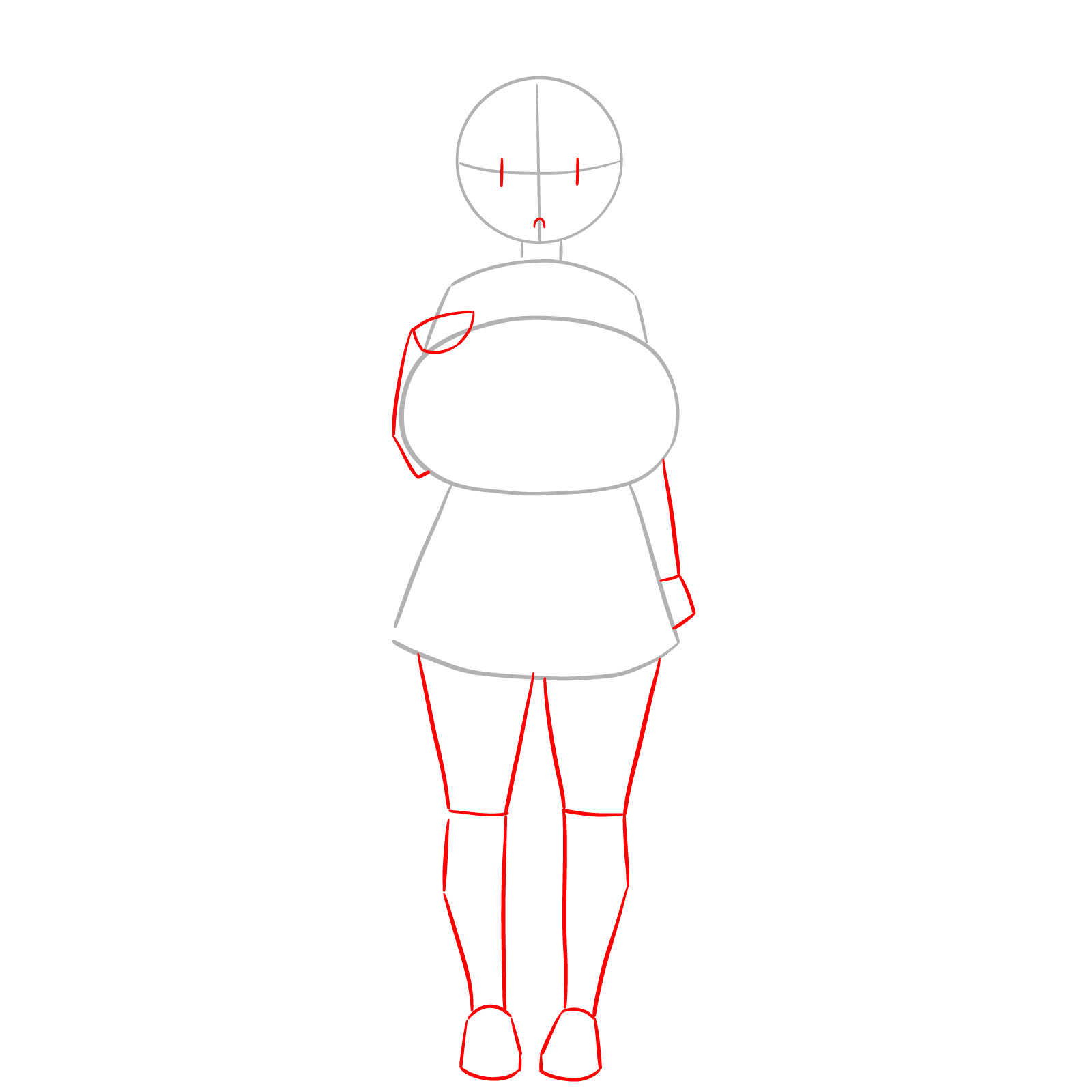 How to Draw Ilulu from Miss Kobayashi’s Dragon Maid - step 02