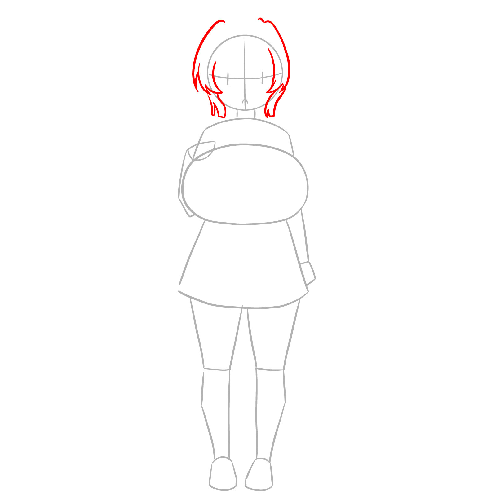 How to Draw Ilulu from Miss Kobayashi’s Dragon Maid - step 03