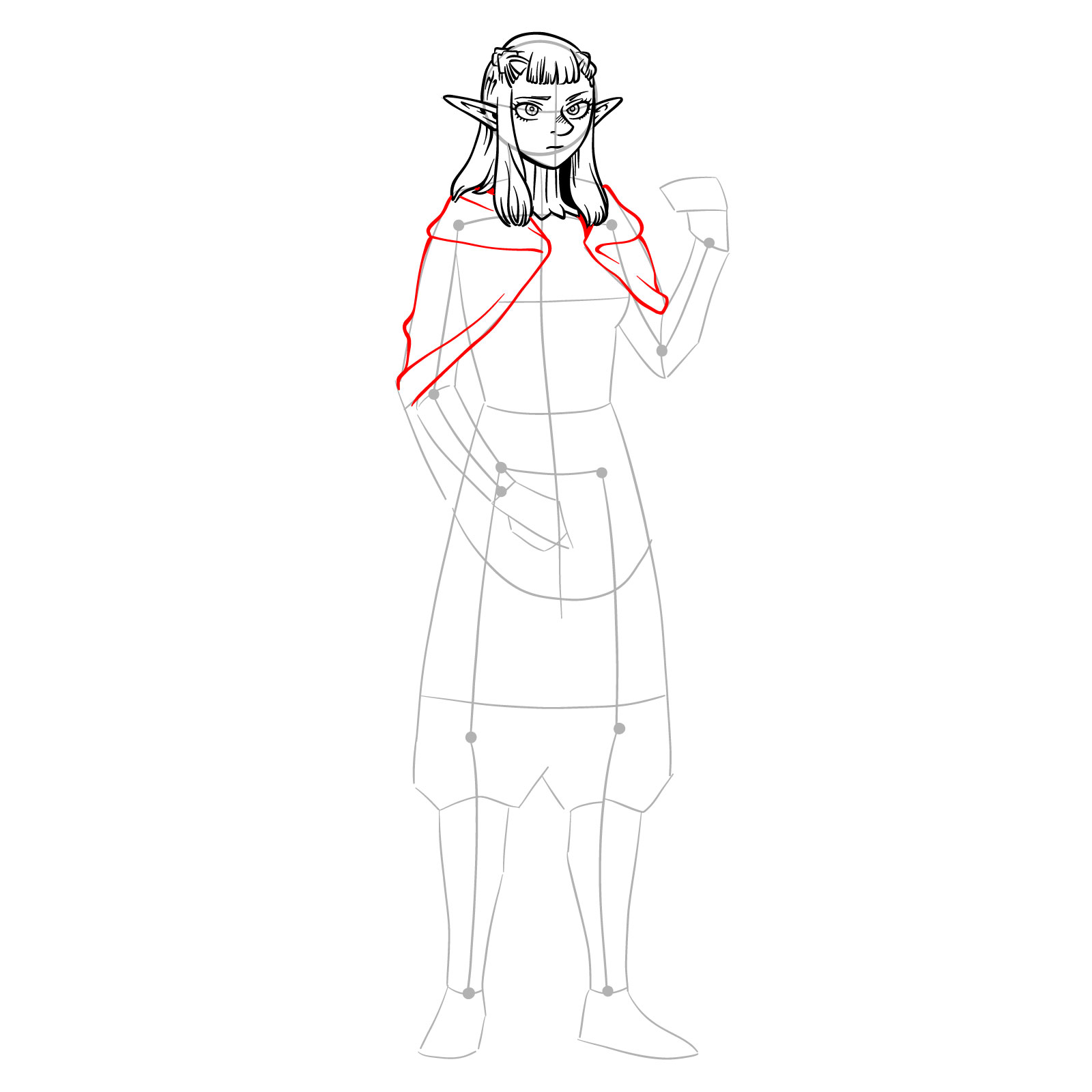 How to draw Pattadol from Delicious in Dungeon - step 11