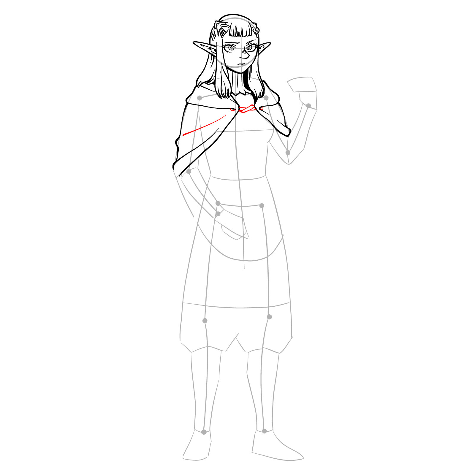 How to draw Pattadol from Delicious in Dungeon - step 12