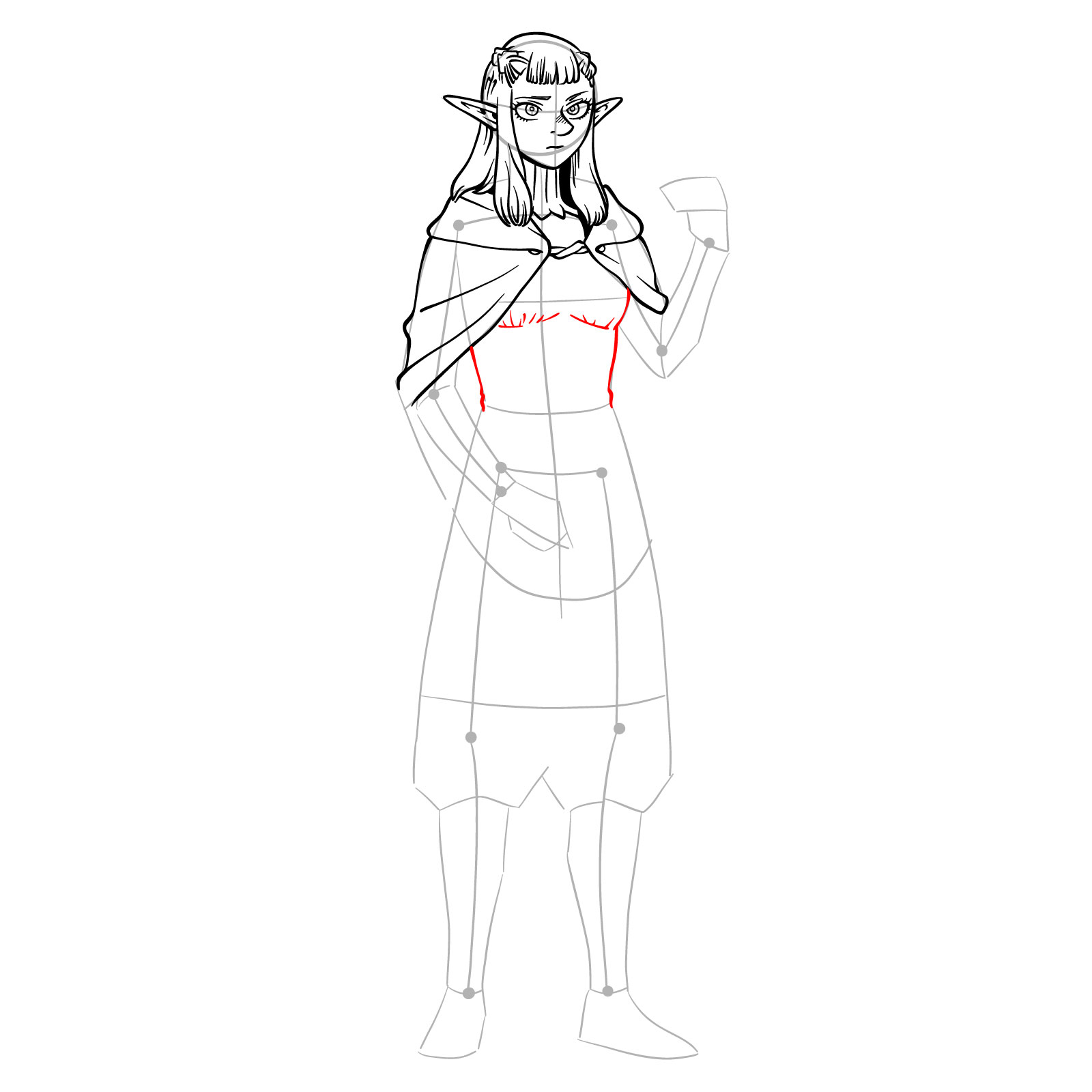 How to draw Pattadol from Delicious in Dungeon - step 13