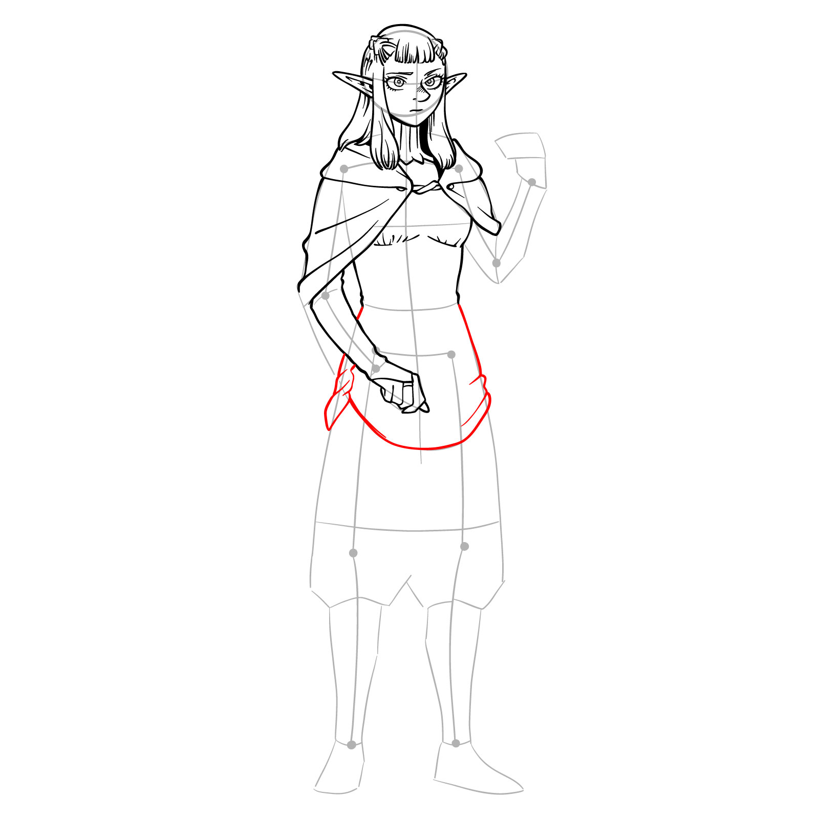 How to draw Pattadol from Delicious in Dungeon - step 16