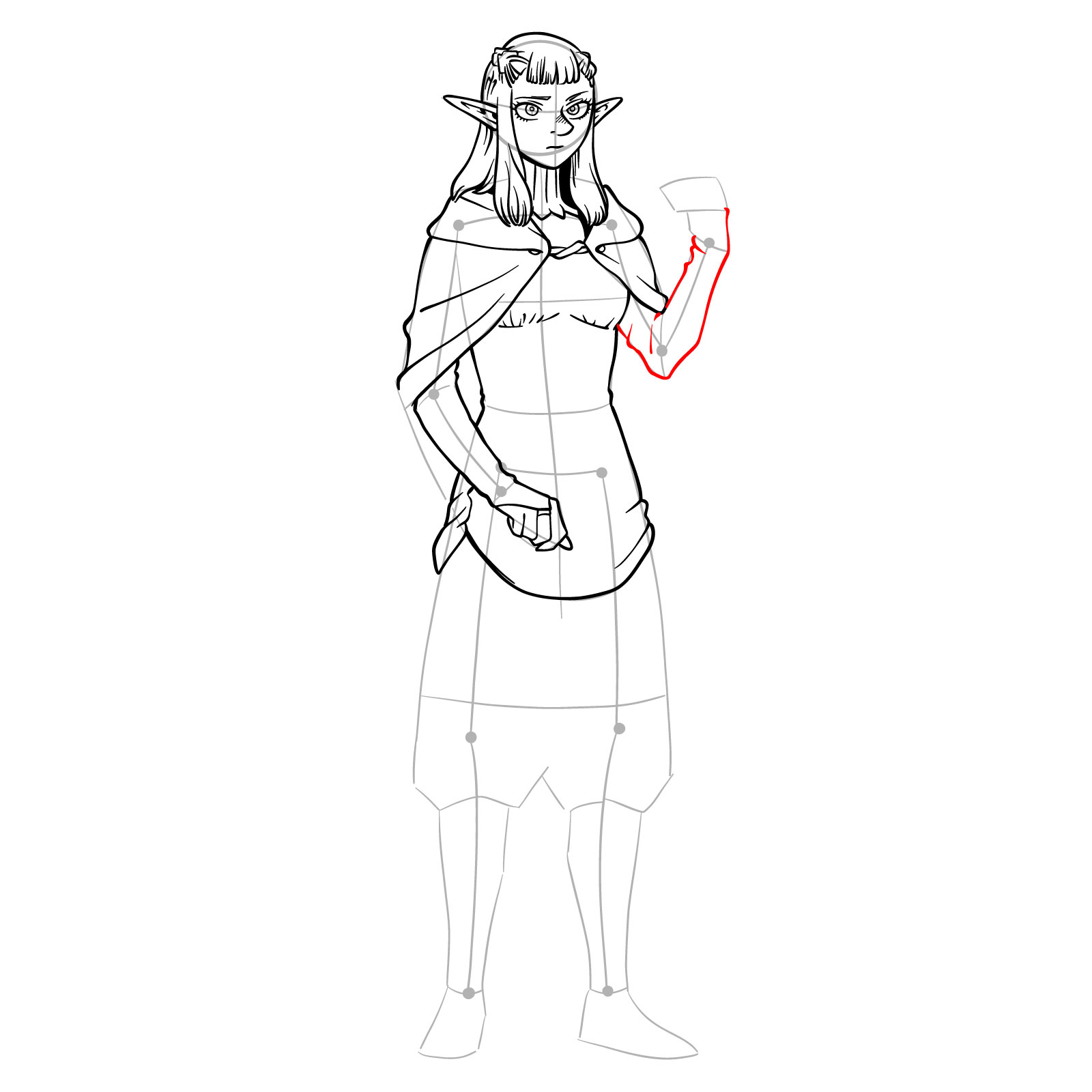 How to draw Pattadol from Delicious in Dungeon - step 17