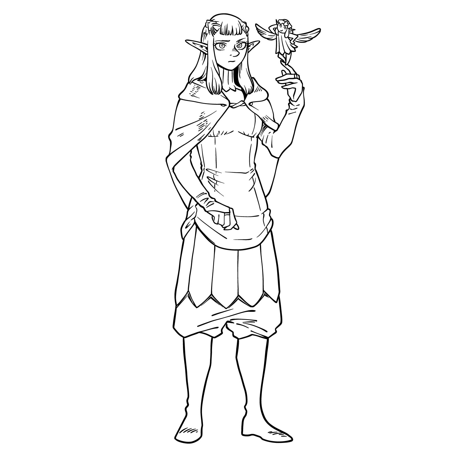 Easy drawing of Pattadol from Delicious in Dungeon - final step