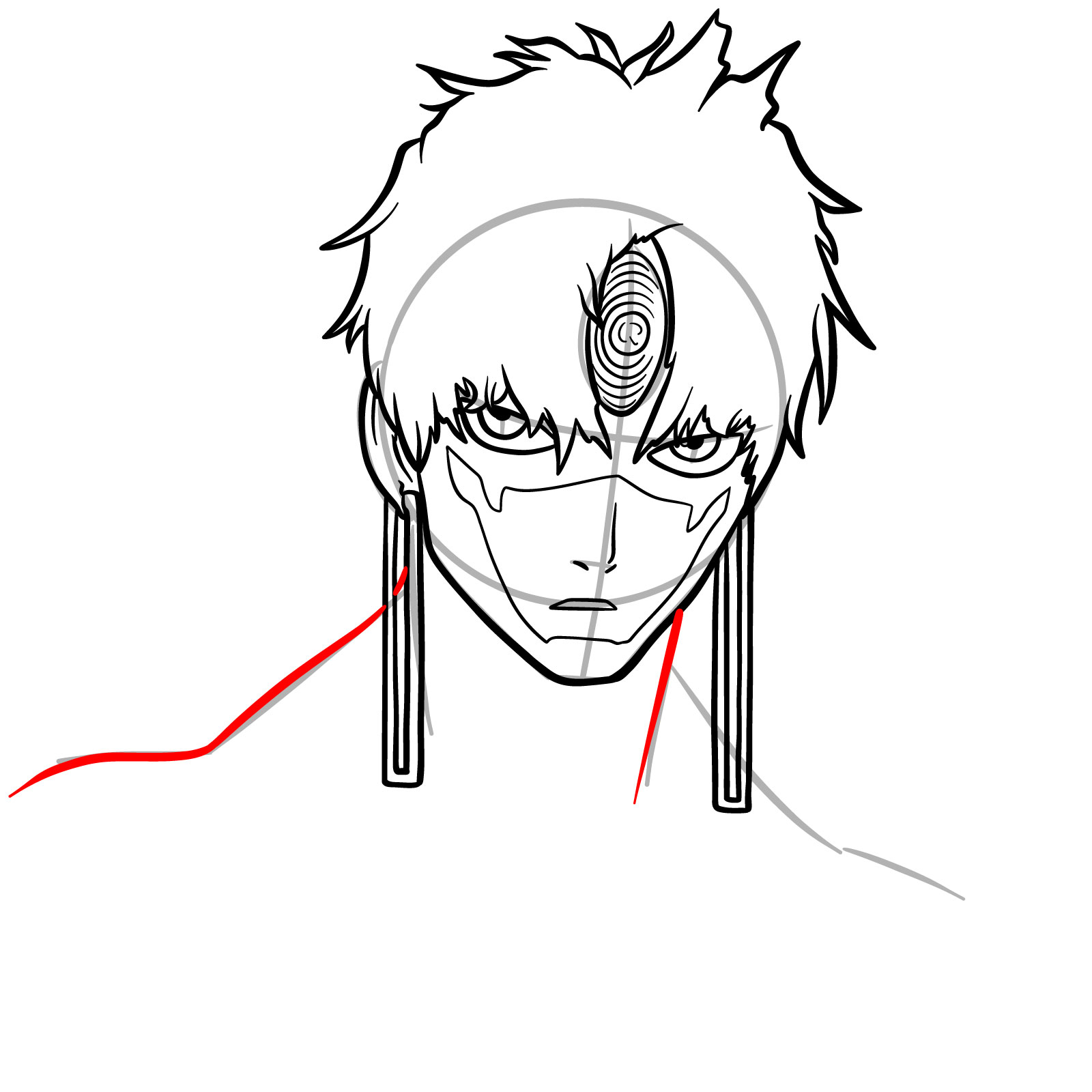 How to Draw Jiji's Evil Eye Form from Dandadan - step 15