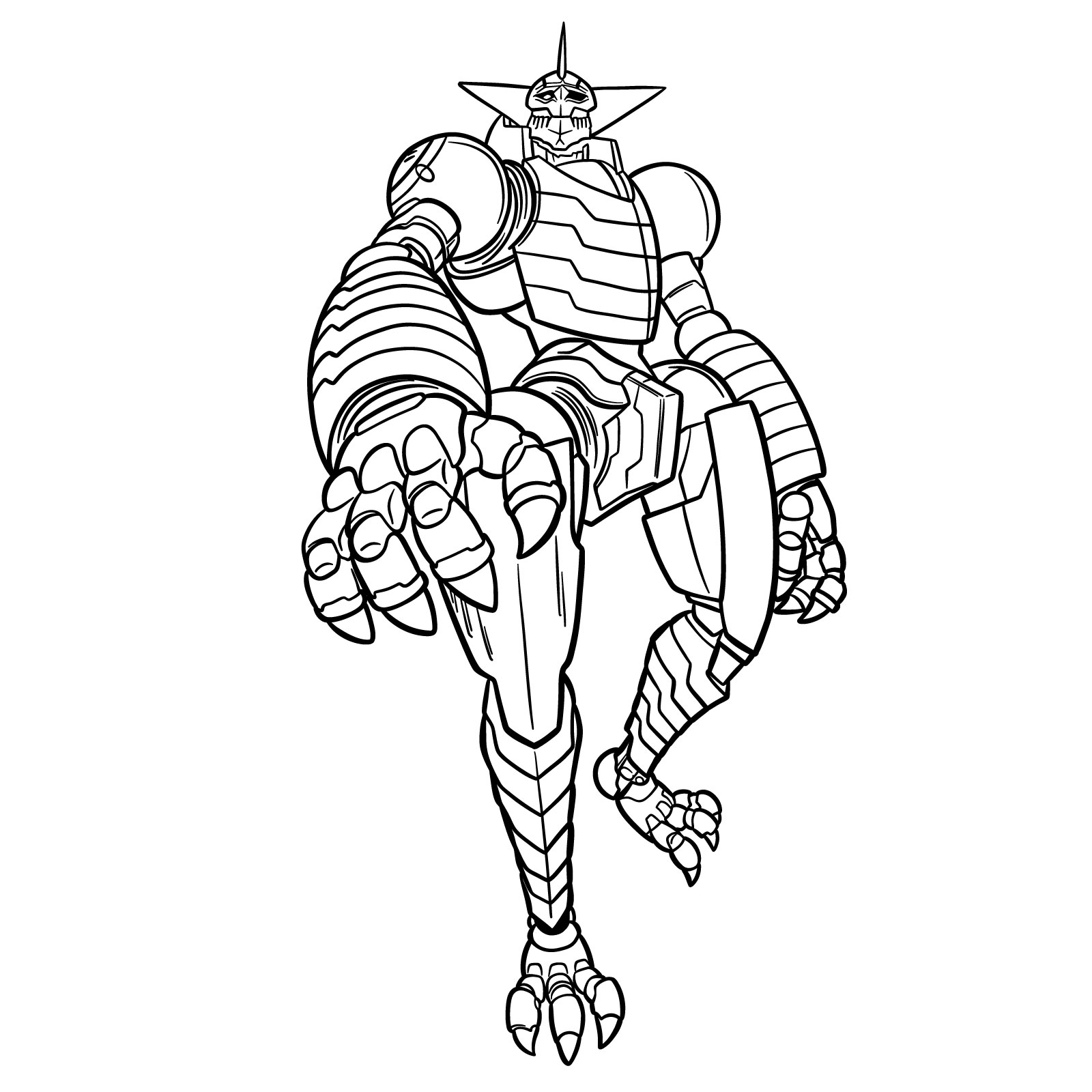 How to Draw Great Kinta Final Form Mecha from Dandadan - final step