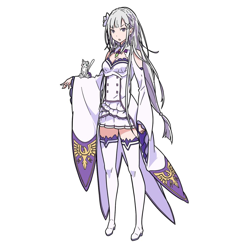 How to Draw Emilia from Re:Zero – Full Body Tutorial with Puck