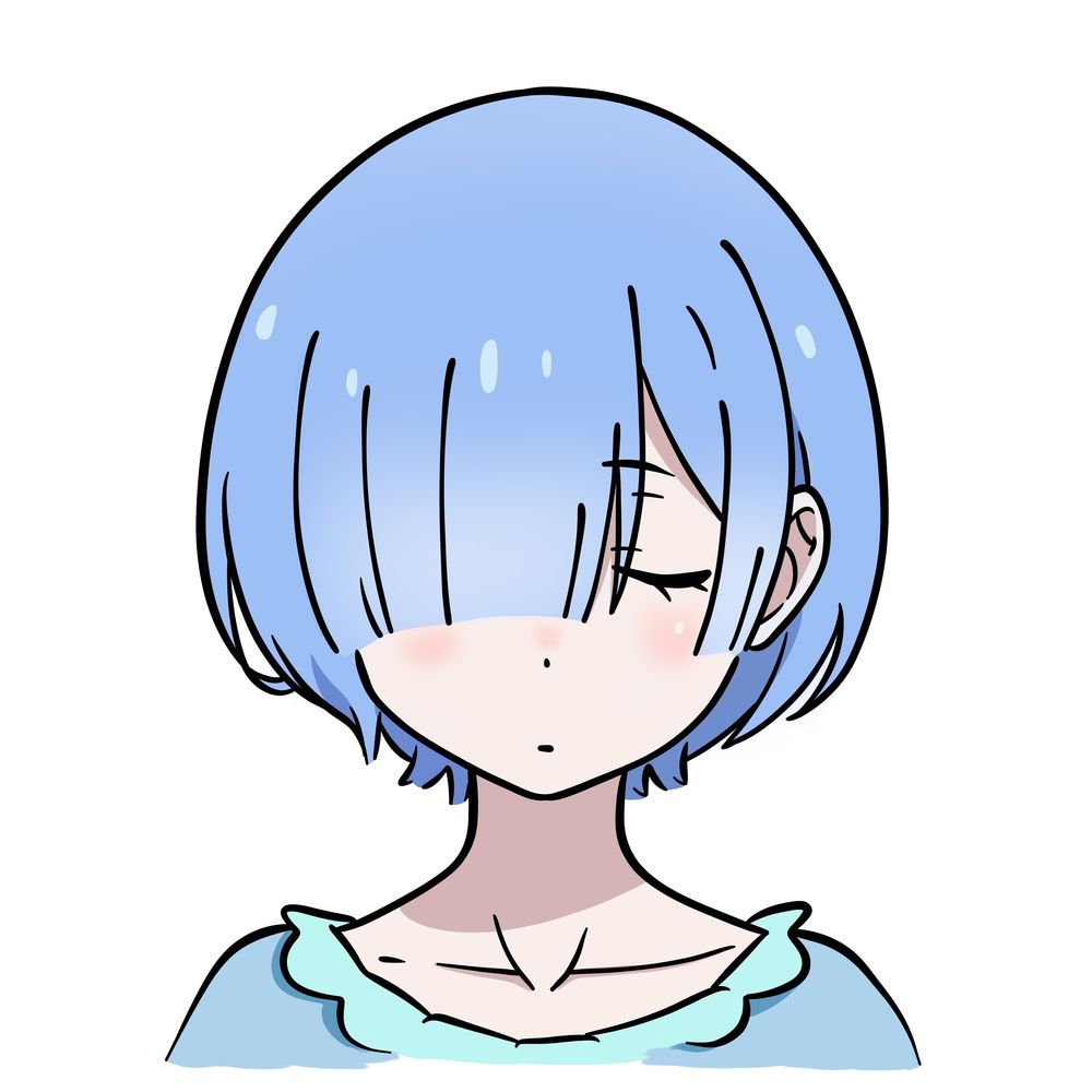 How to Draw Rem’s Face from Re:Zero Season 3