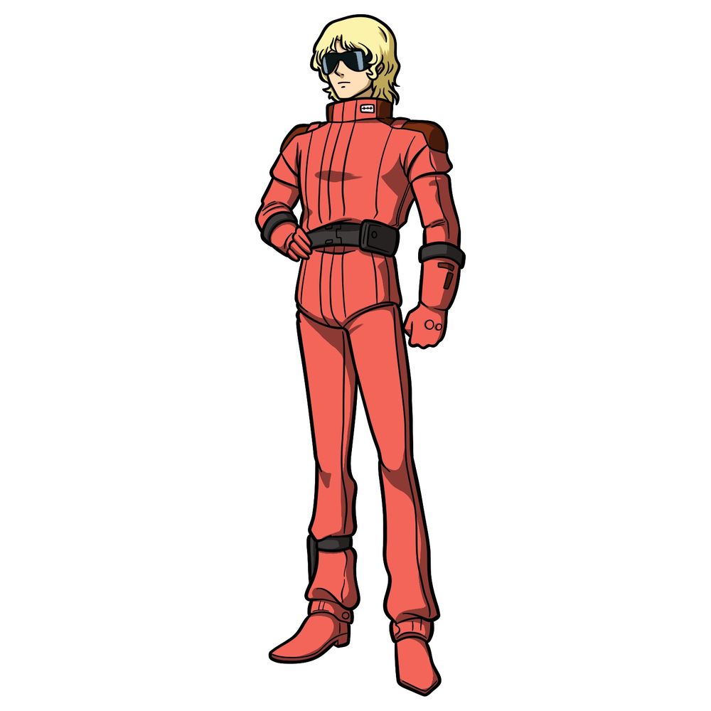 How to Draw Char Aznable From Gundam in His Pilot Suit