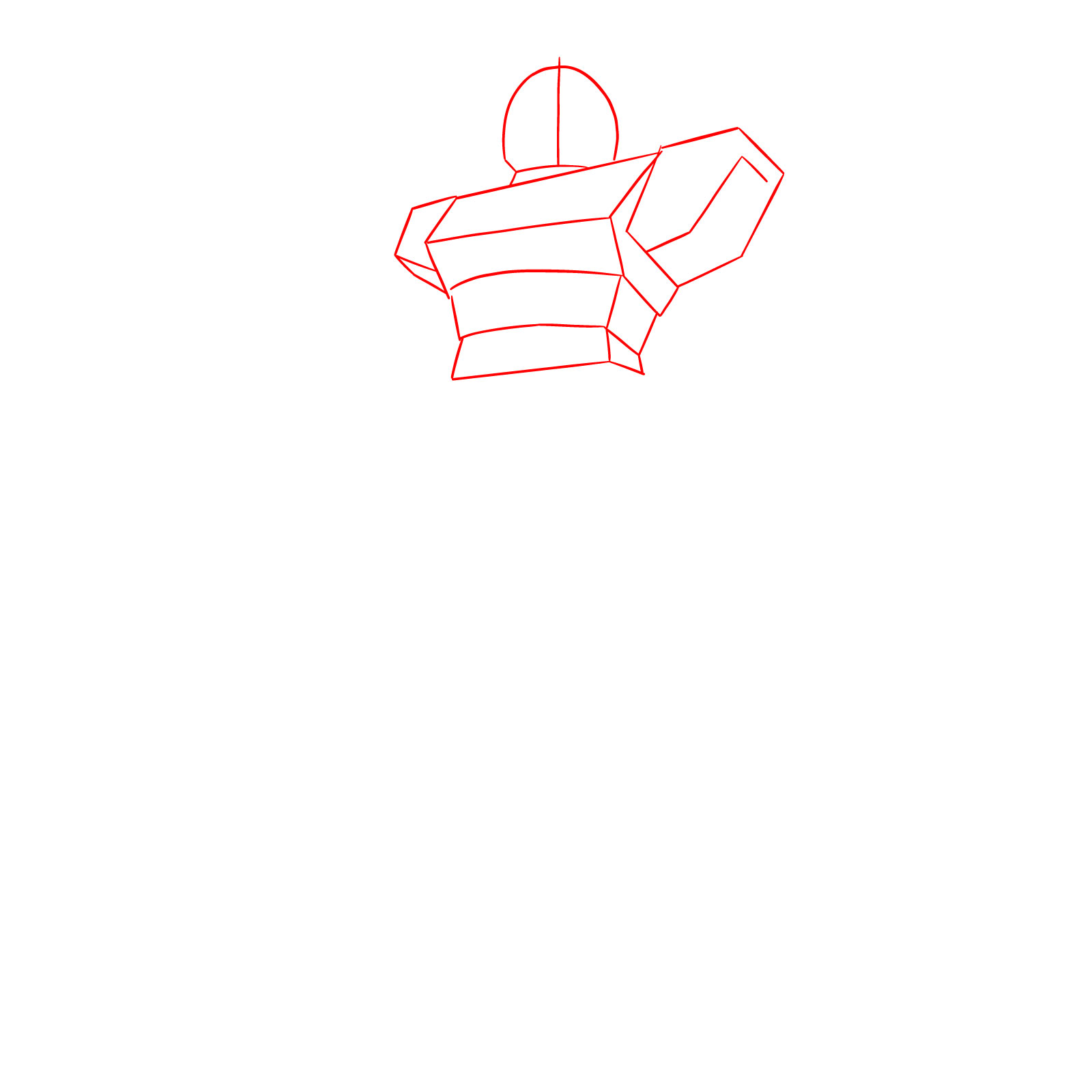 How to Draw RX-78-1 Prototype Gundam - step 01