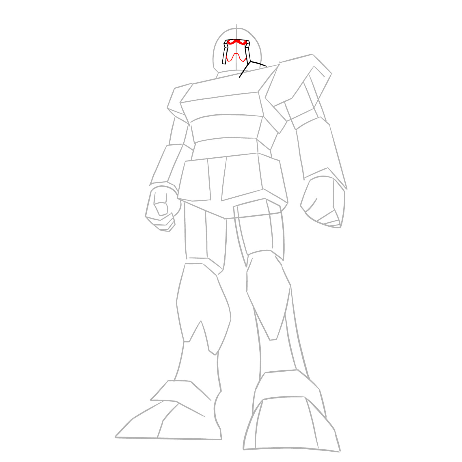 How to Draw RX-78-1 Prototype Gundam - step 05