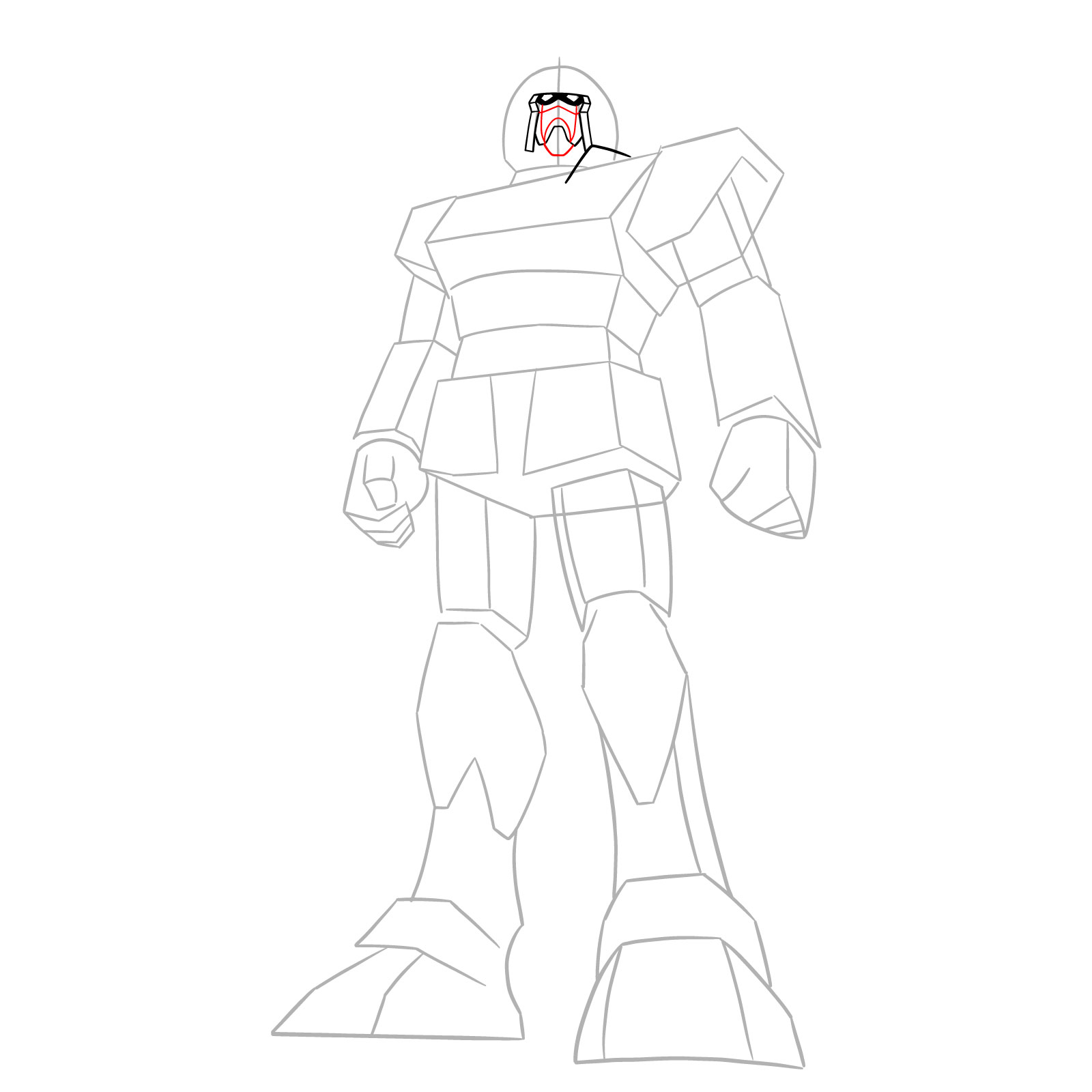 How to Draw RX-78-1 Prototype Gundam - step 06