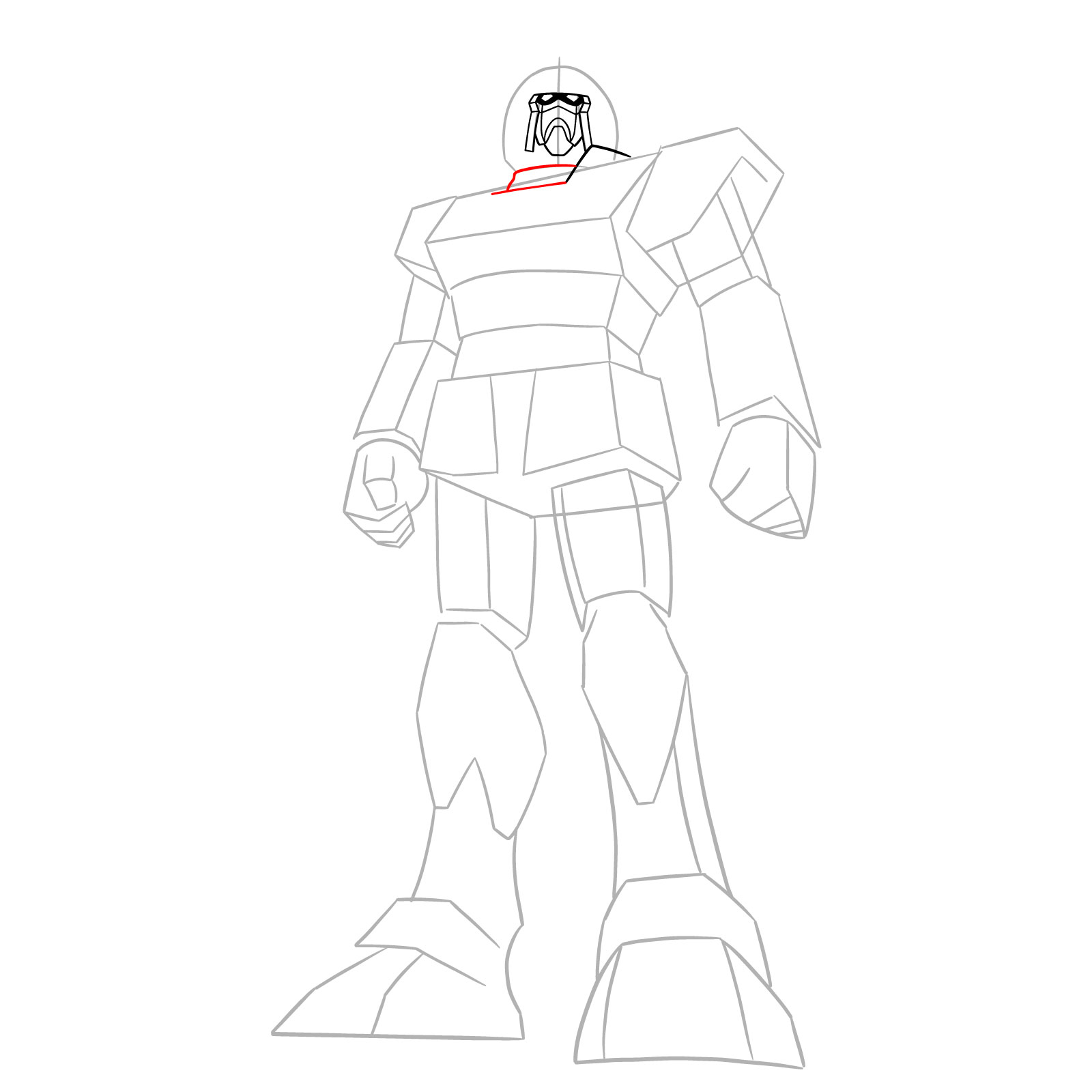 How to Draw RX-78-1 Prototype Gundam - step 07