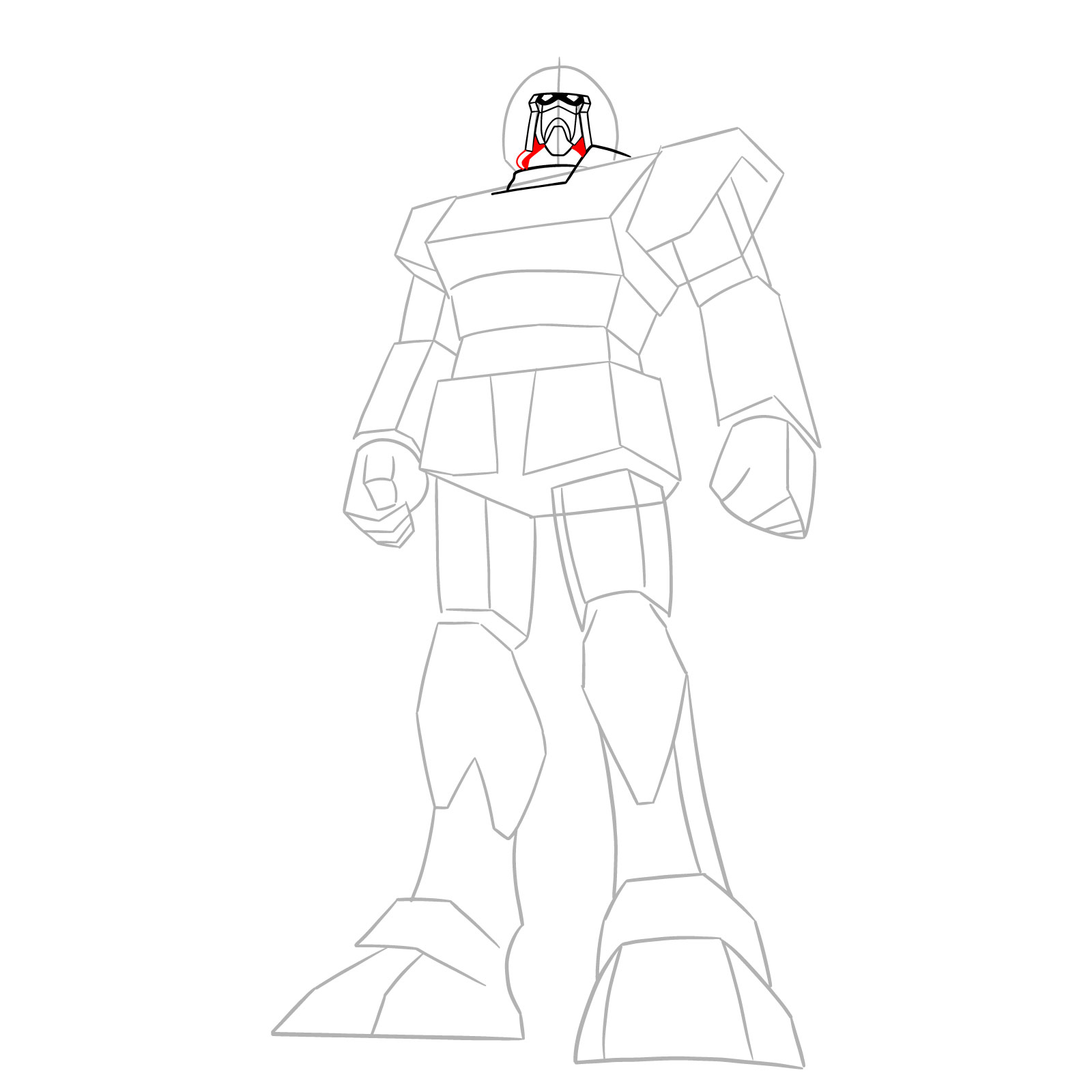 How to Draw RX-78-1 Prototype Gundam - step 08