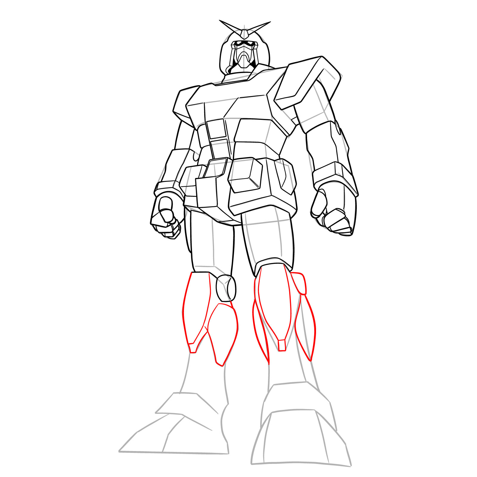 How to Draw RX-78-1 Prototype Gundam - step 26