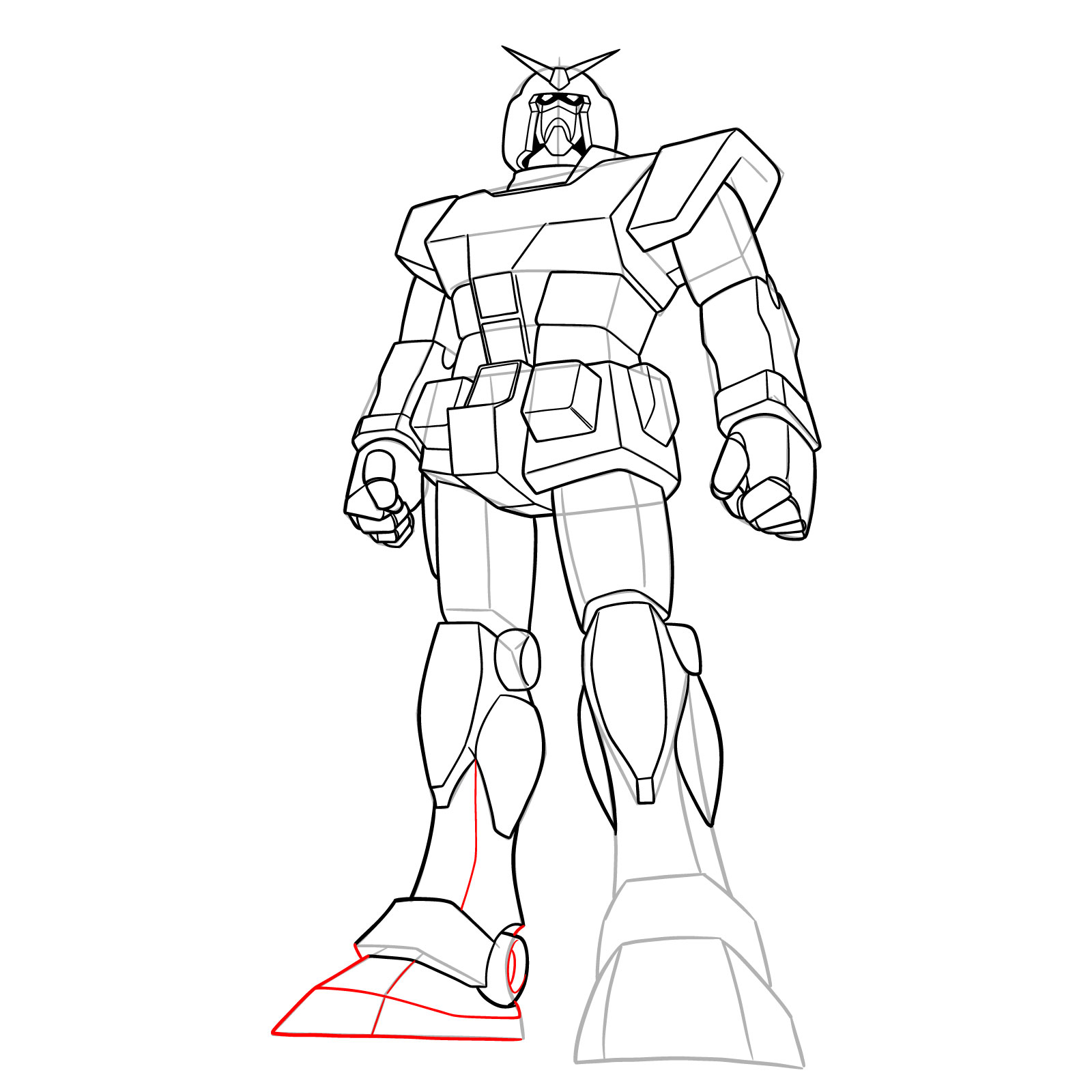 How to Draw RX-78-1 Prototype Gundam - step 28