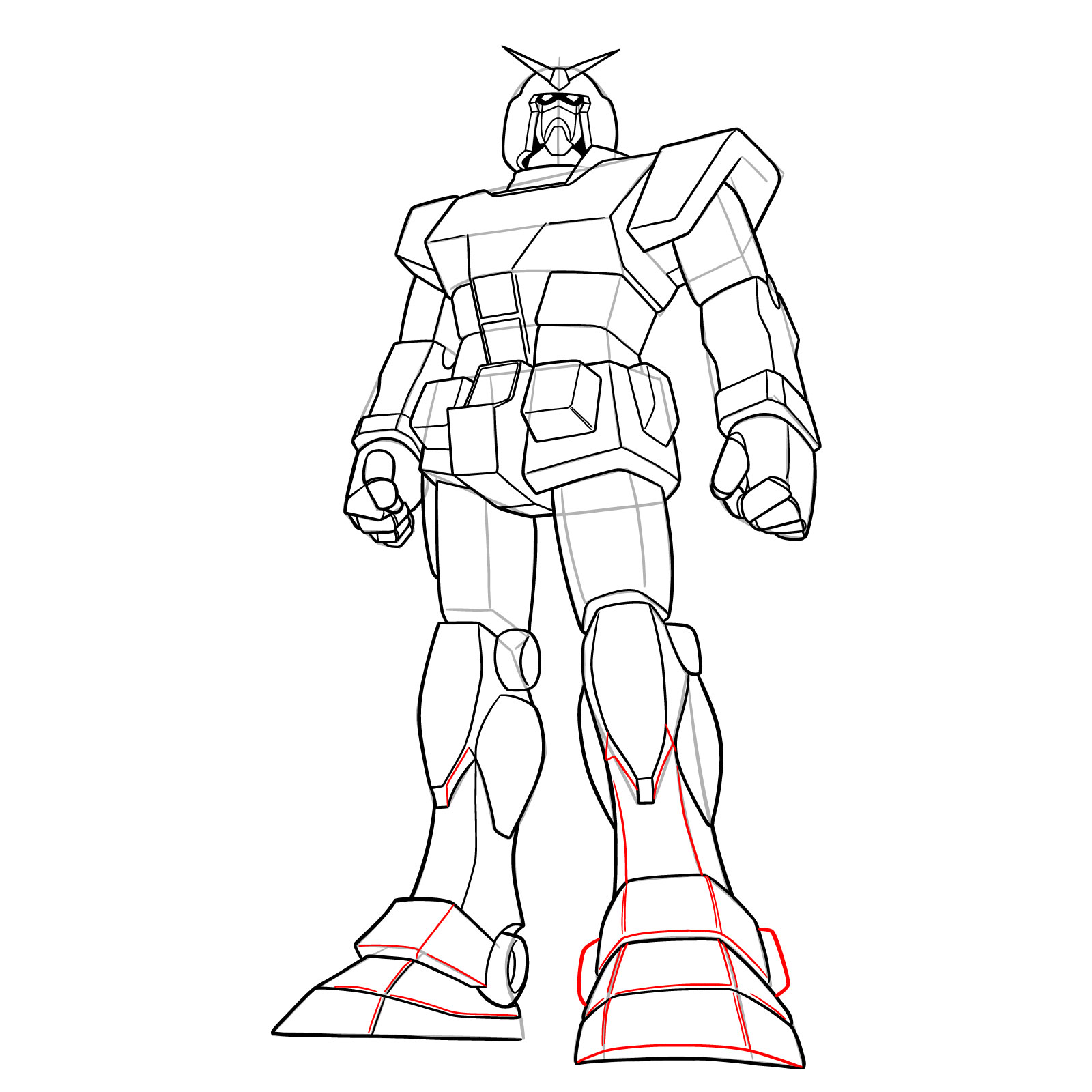 How to Draw RX-78-1 Prototype Gundam - step 31